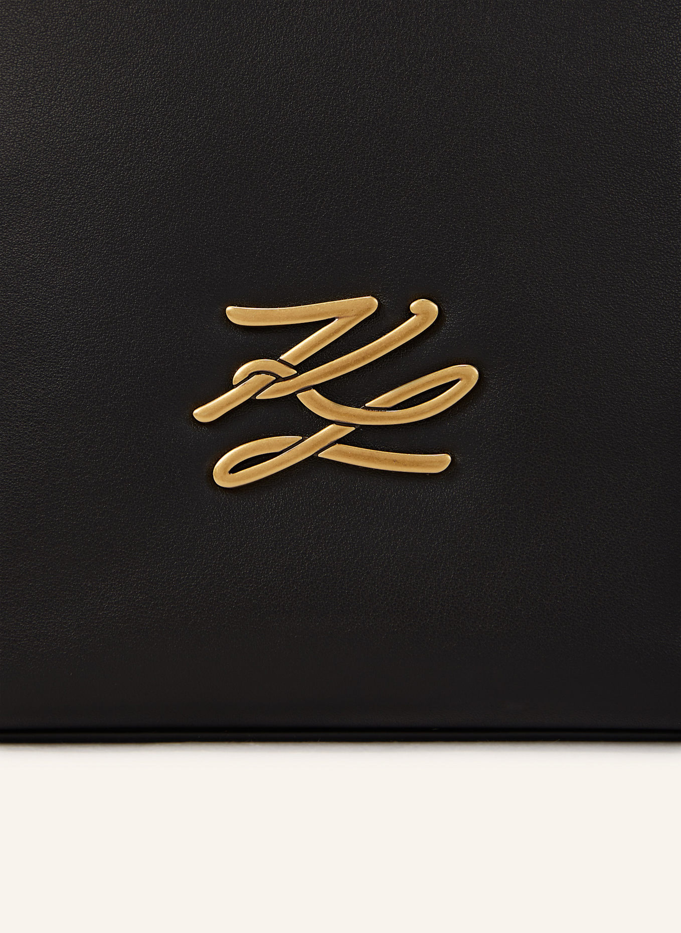 KARL LAGERFELD K/Autograph Beuteltasche: SCHWARZ/ GOLD