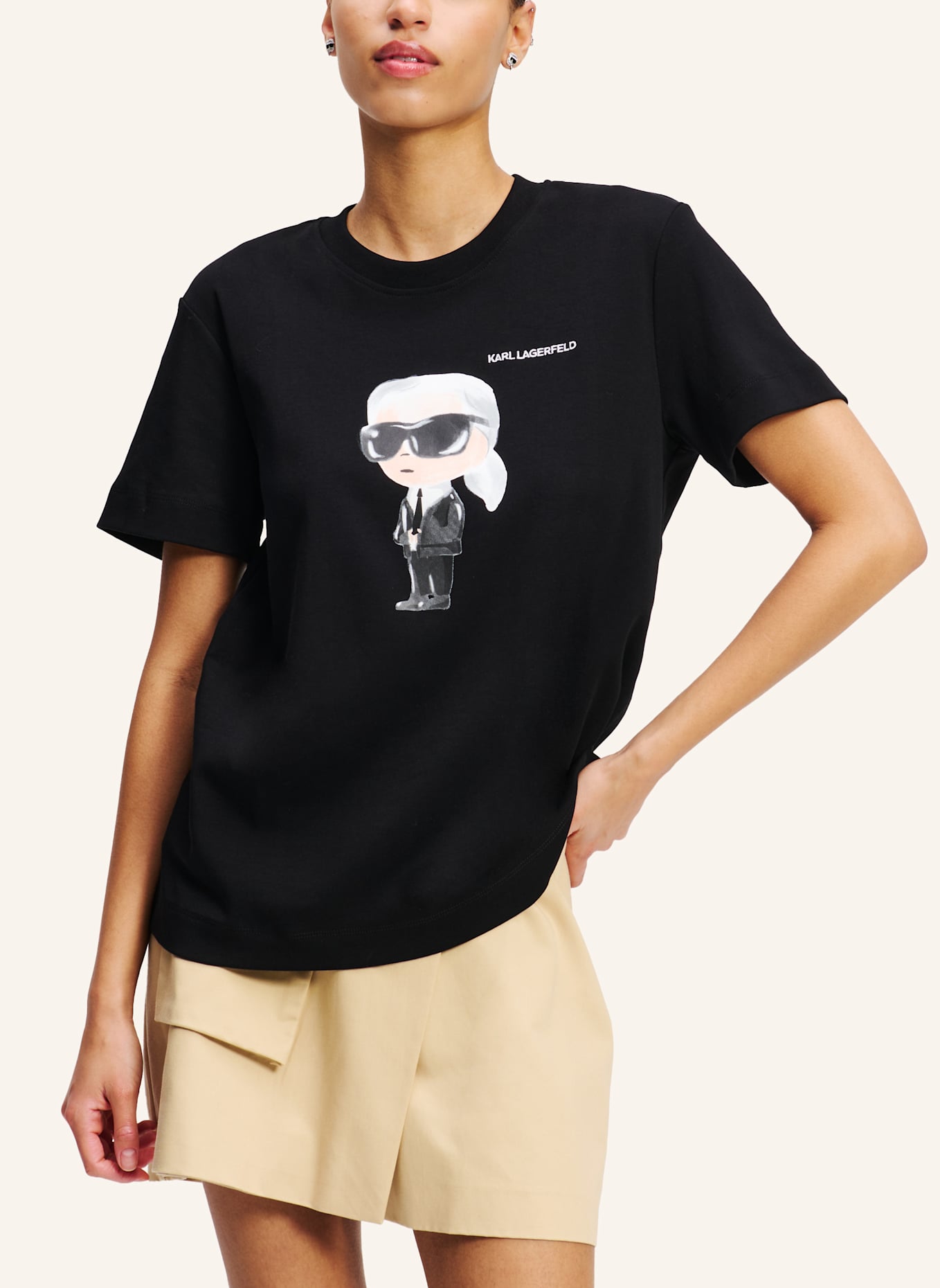 KARL LAGERFELD T-shirt: SCHWARZ