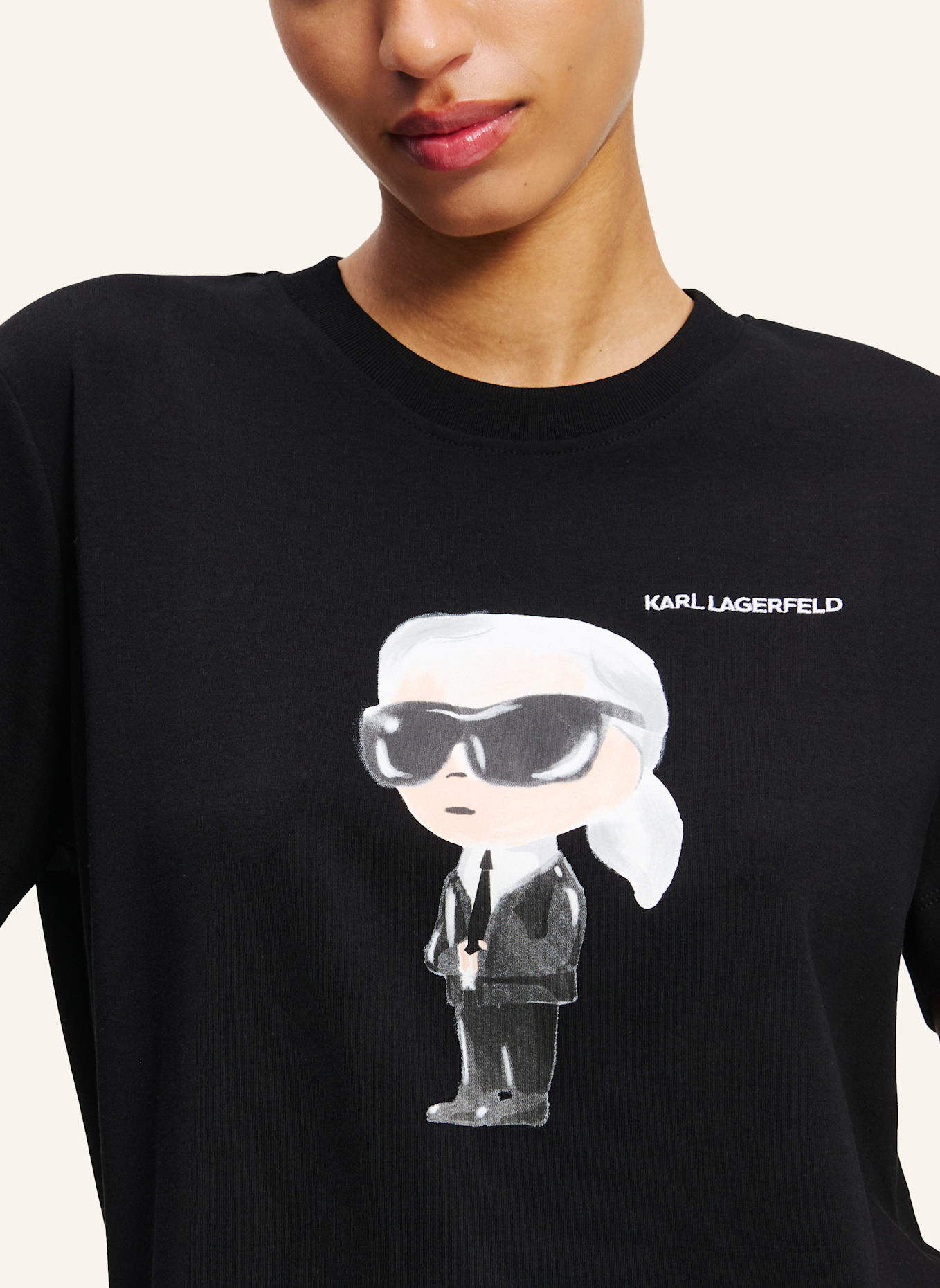 KARL LAGERFELD T-shirt: SCHWARZ