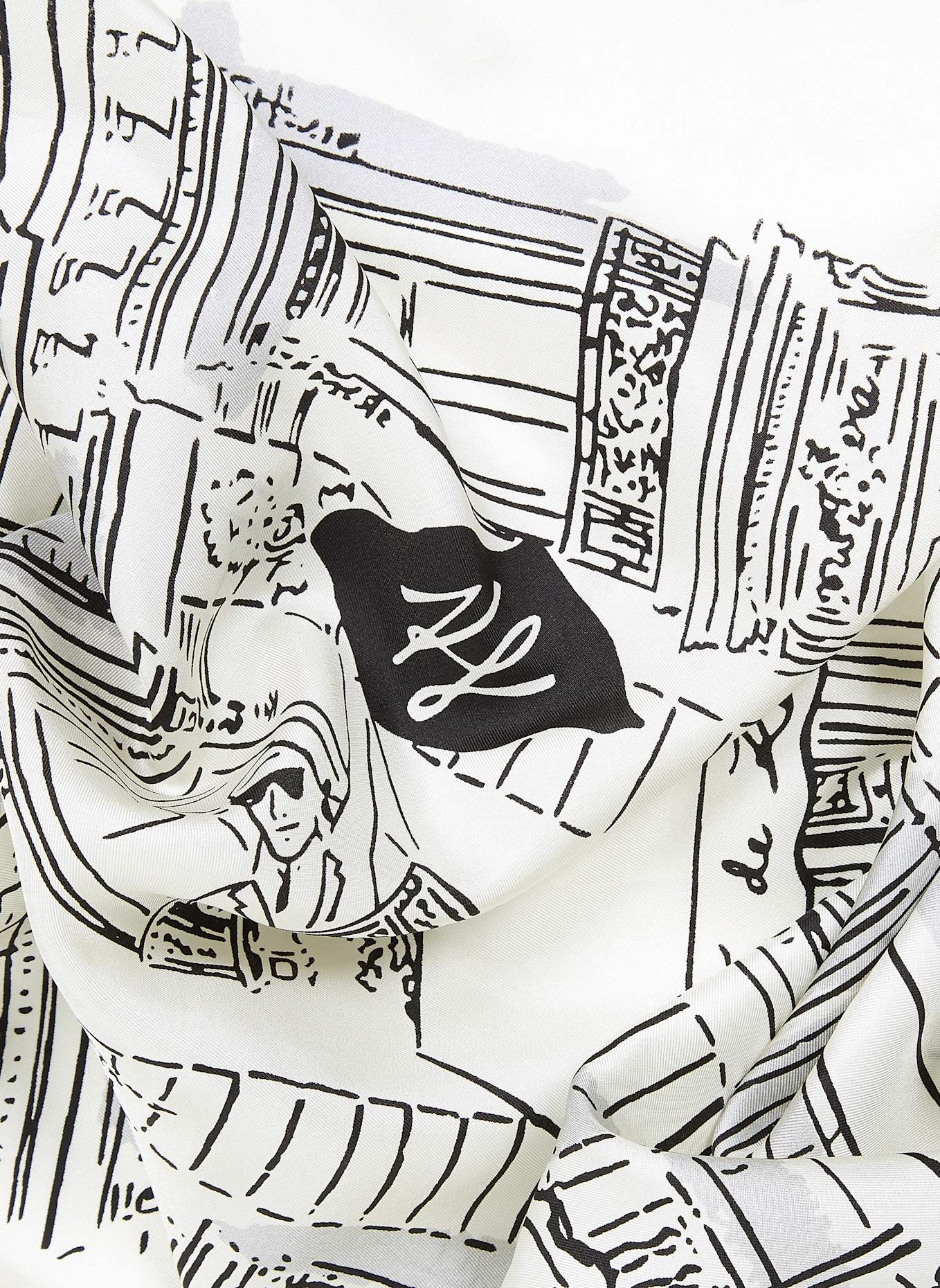 KARL LAGERFELD Karl Lagerfeld x Jorge Parra Schal: BEIGE