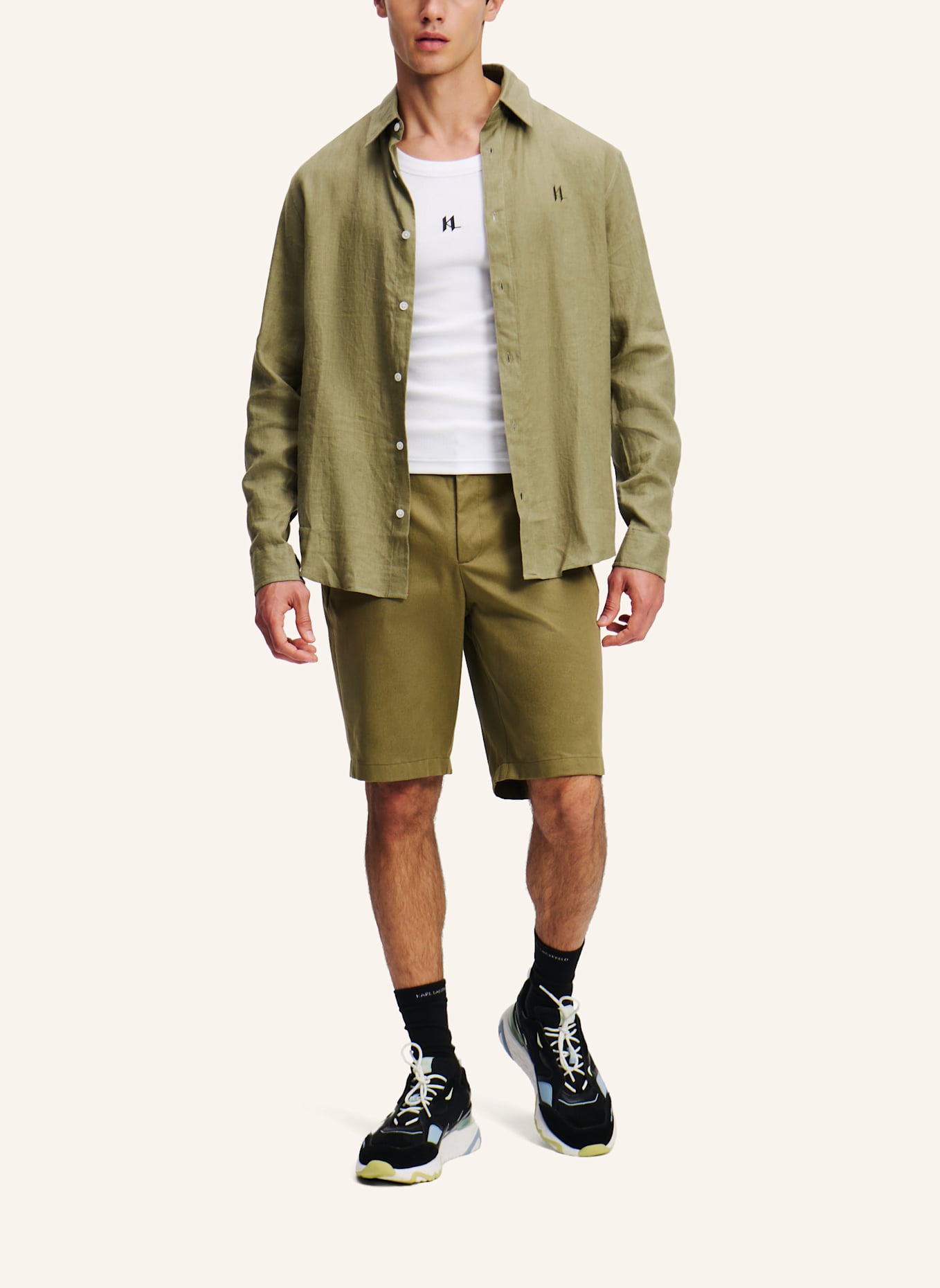 KARL LAGERFELD Hemd: GRÜN
