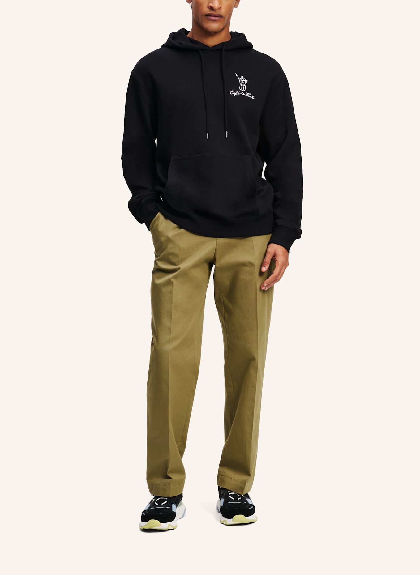 KARL LAGERFELD Karl Lagerfeld x Jorge Parra Hoodie: SCHWARZ