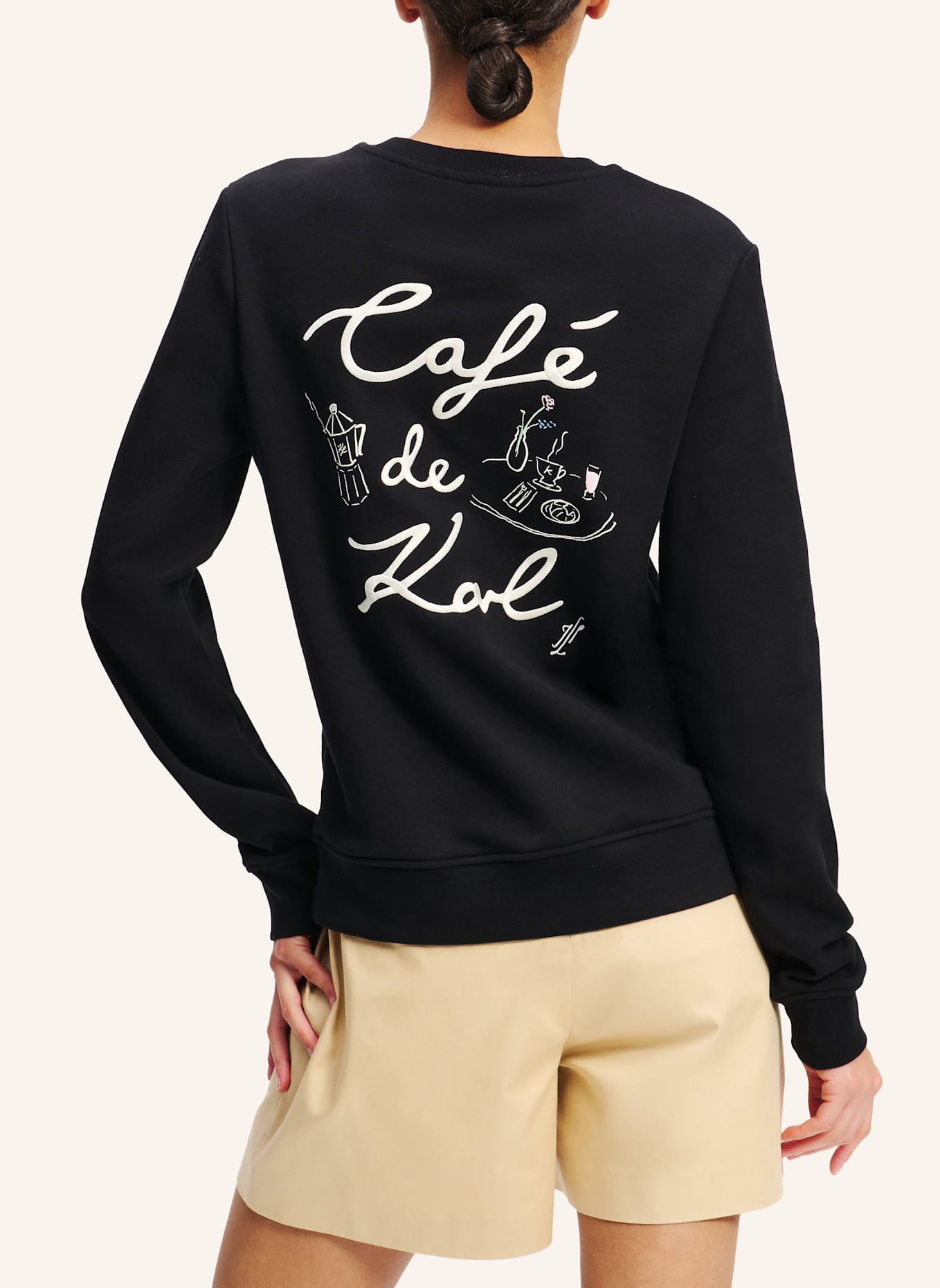 KARL LAGERFELD Karl Lagerfeld x Jorge Parra Sweatshirt: SCHWARZ