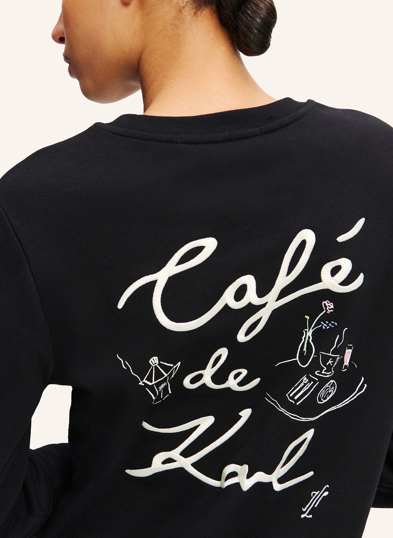 KARL LAGERFELD Karl Lagerfeld x Jorge Parra Sweatshirt: SCHWARZ