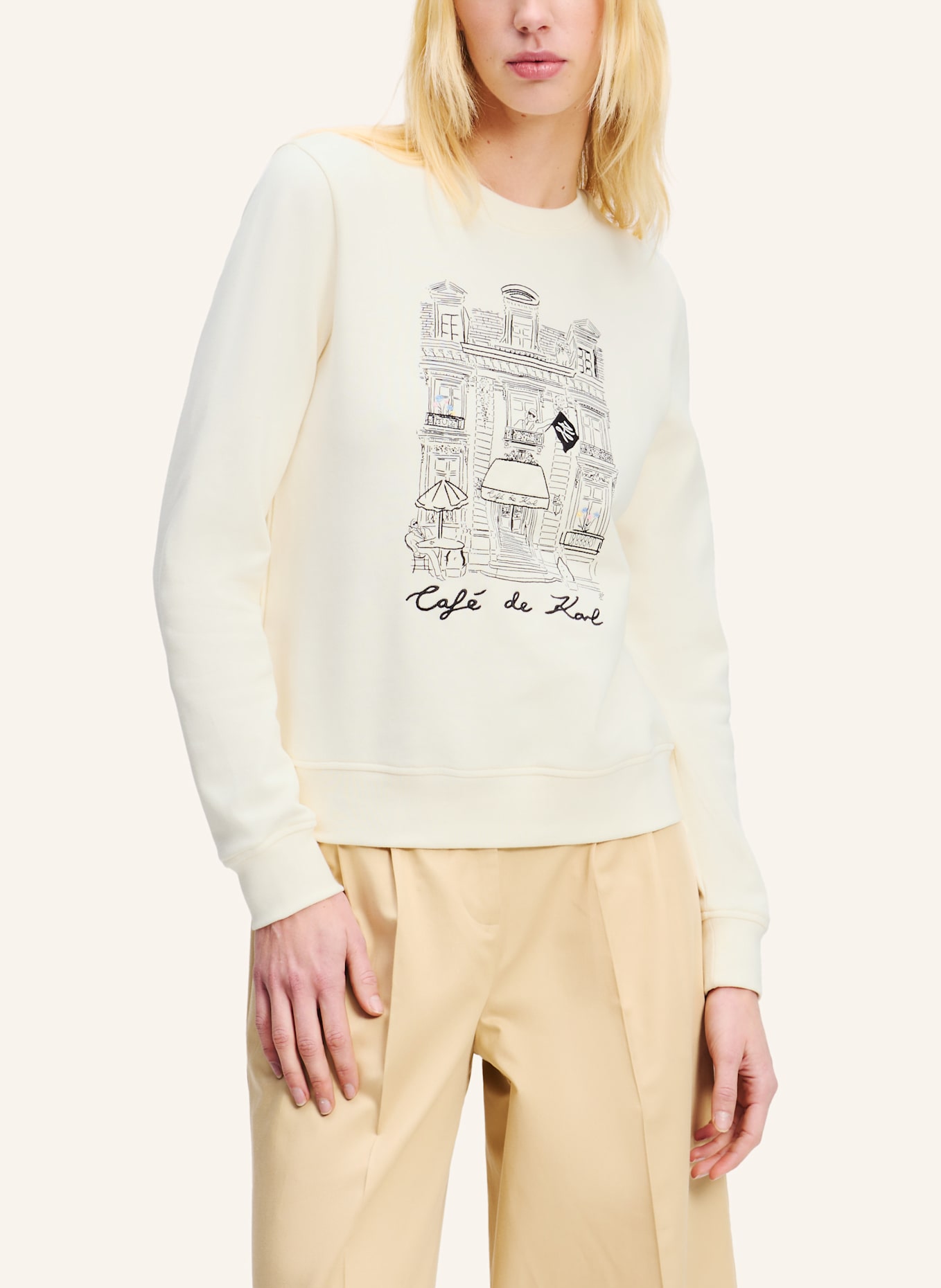 KARL LAGERFELD Karl Lagerfeld x Jorge Parra Sweatshirt: BEIGE