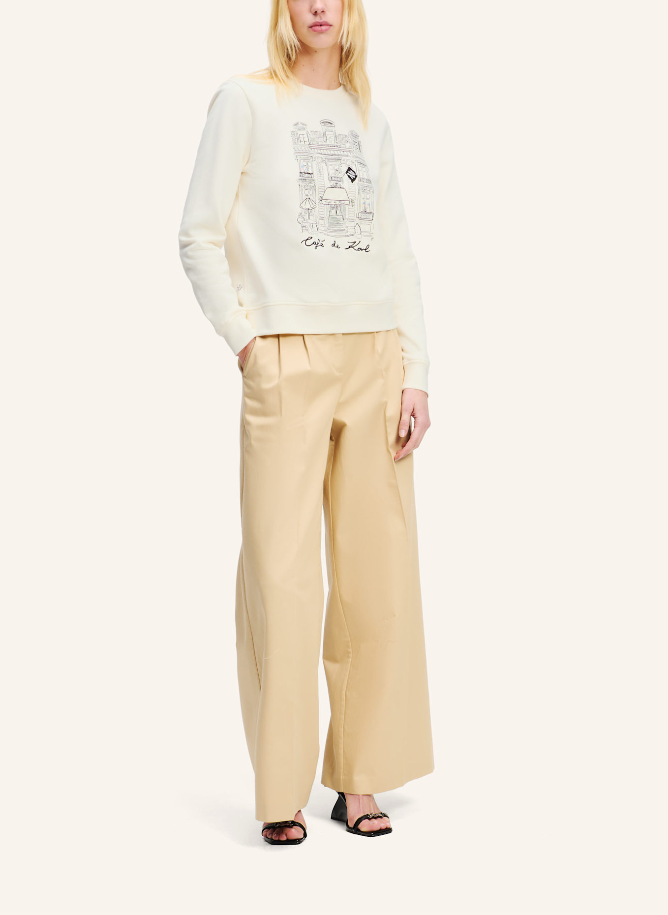 KARL LAGERFELD Karl Lagerfeld x Jorge Parra Sweatshirt: BEIGE