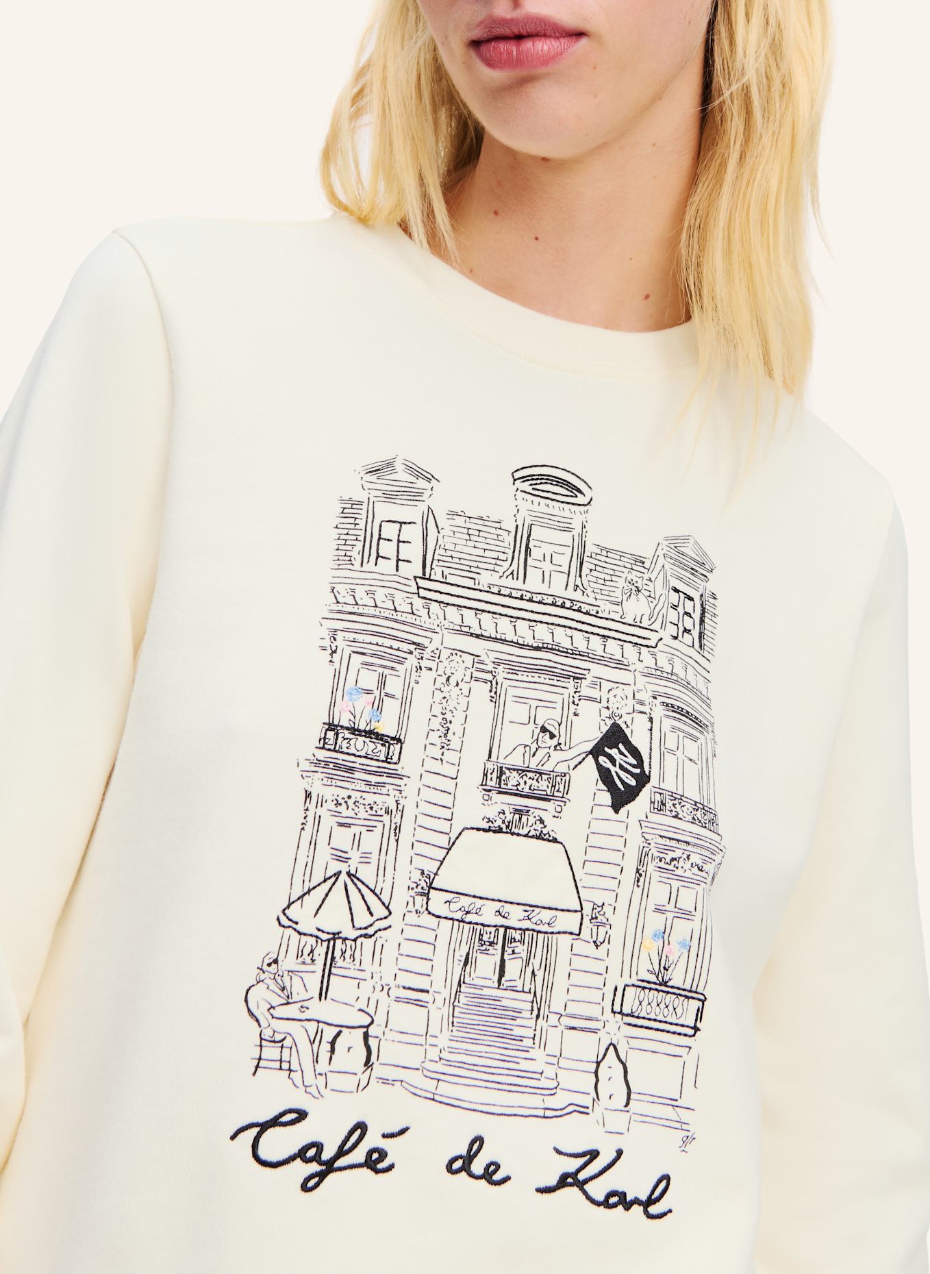KARL LAGERFELD Karl Lagerfeld x Jorge Parra Sweatshirt: BEIGE