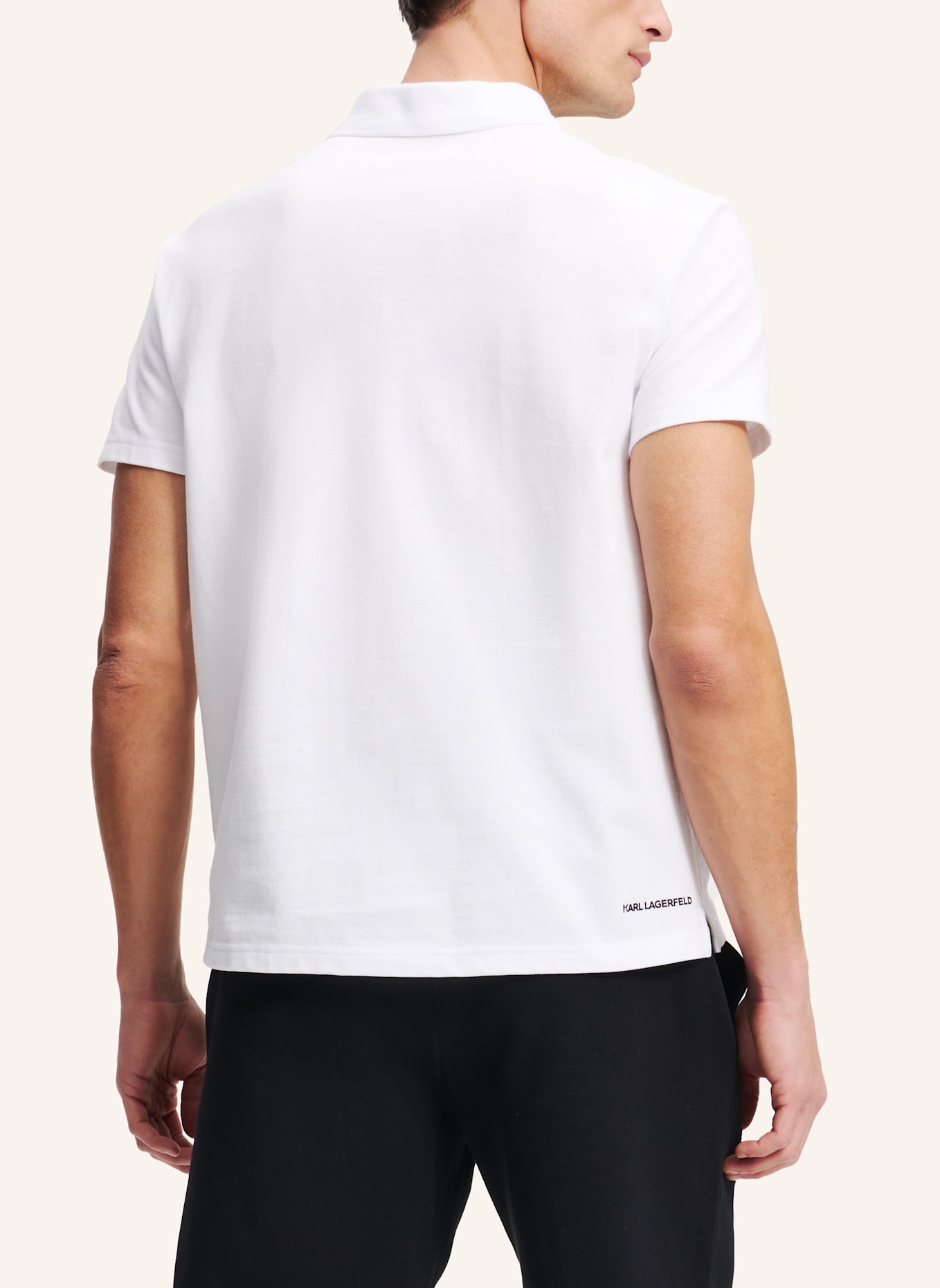 KARL LAGERFELD Poloshirt: WEISS