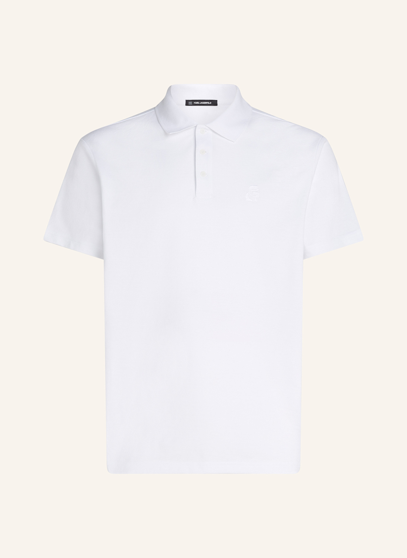 KARL LAGERFELD Poloshirt: WEISS