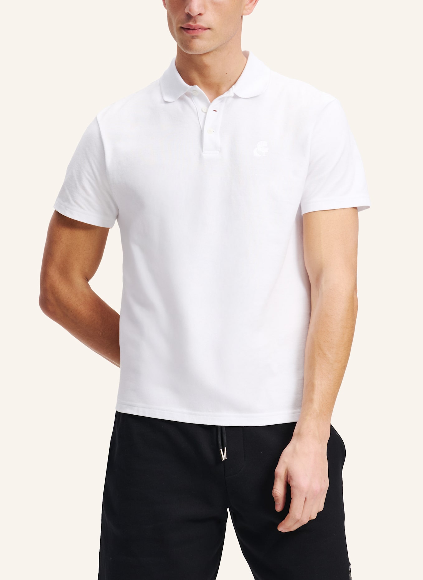 KARL LAGERFELD Poloshirt: WEISS