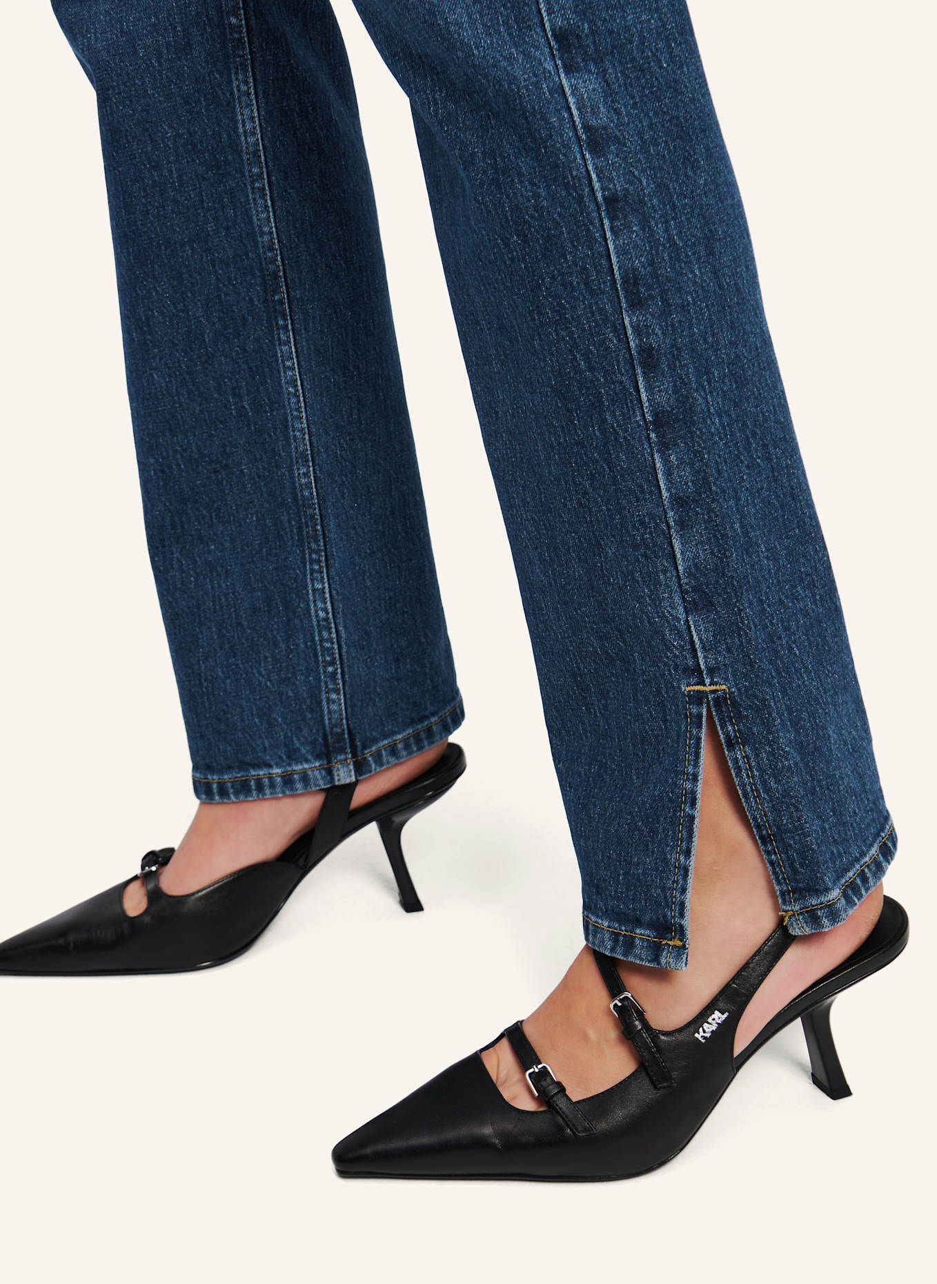 KARL LAGERFELD JEANS Jeans Straight Fit: DUNKELBLAU