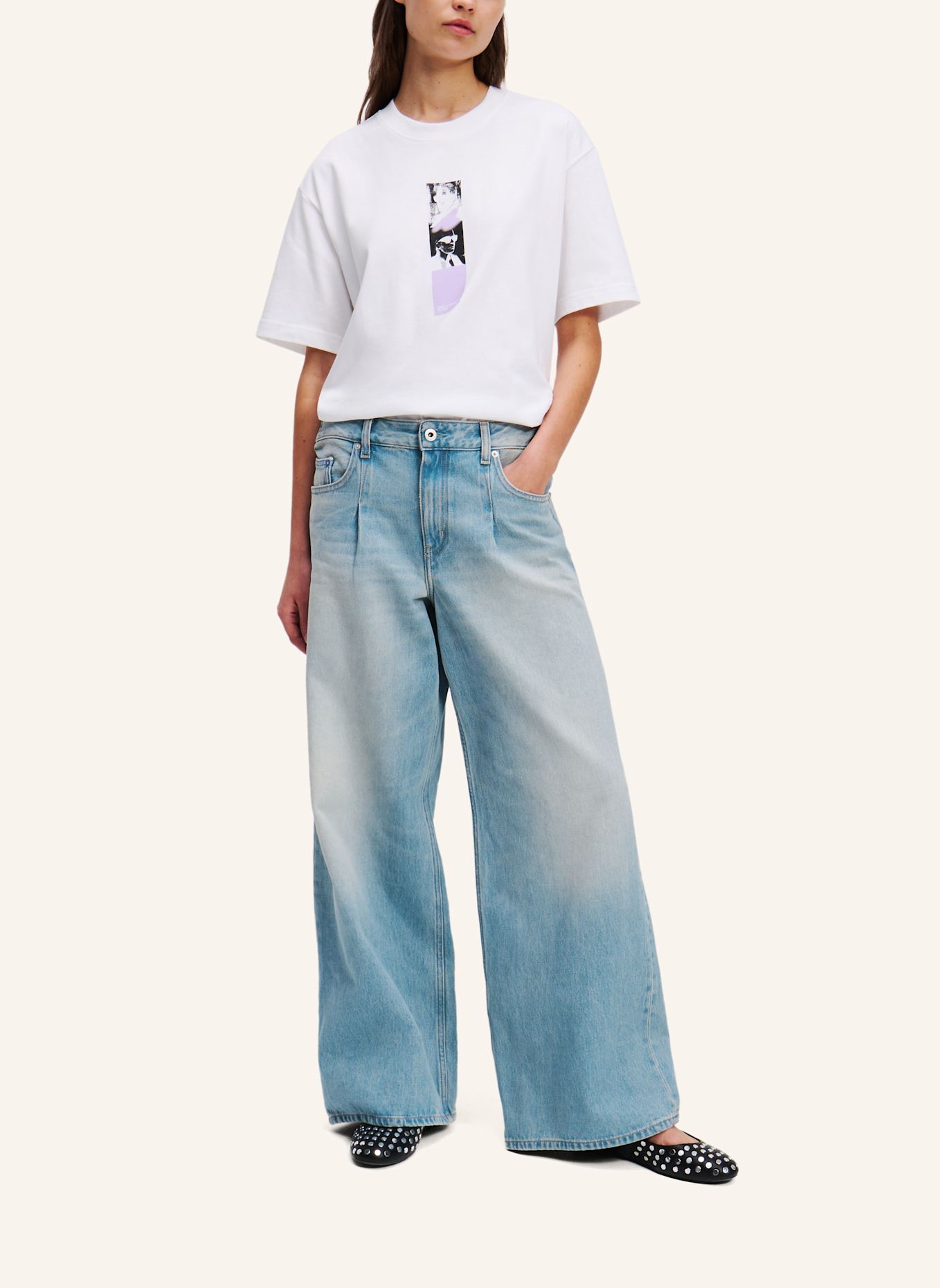 KARL LAGERFELD JEANS Jeans Wide Leg Fit: HELLBLAU