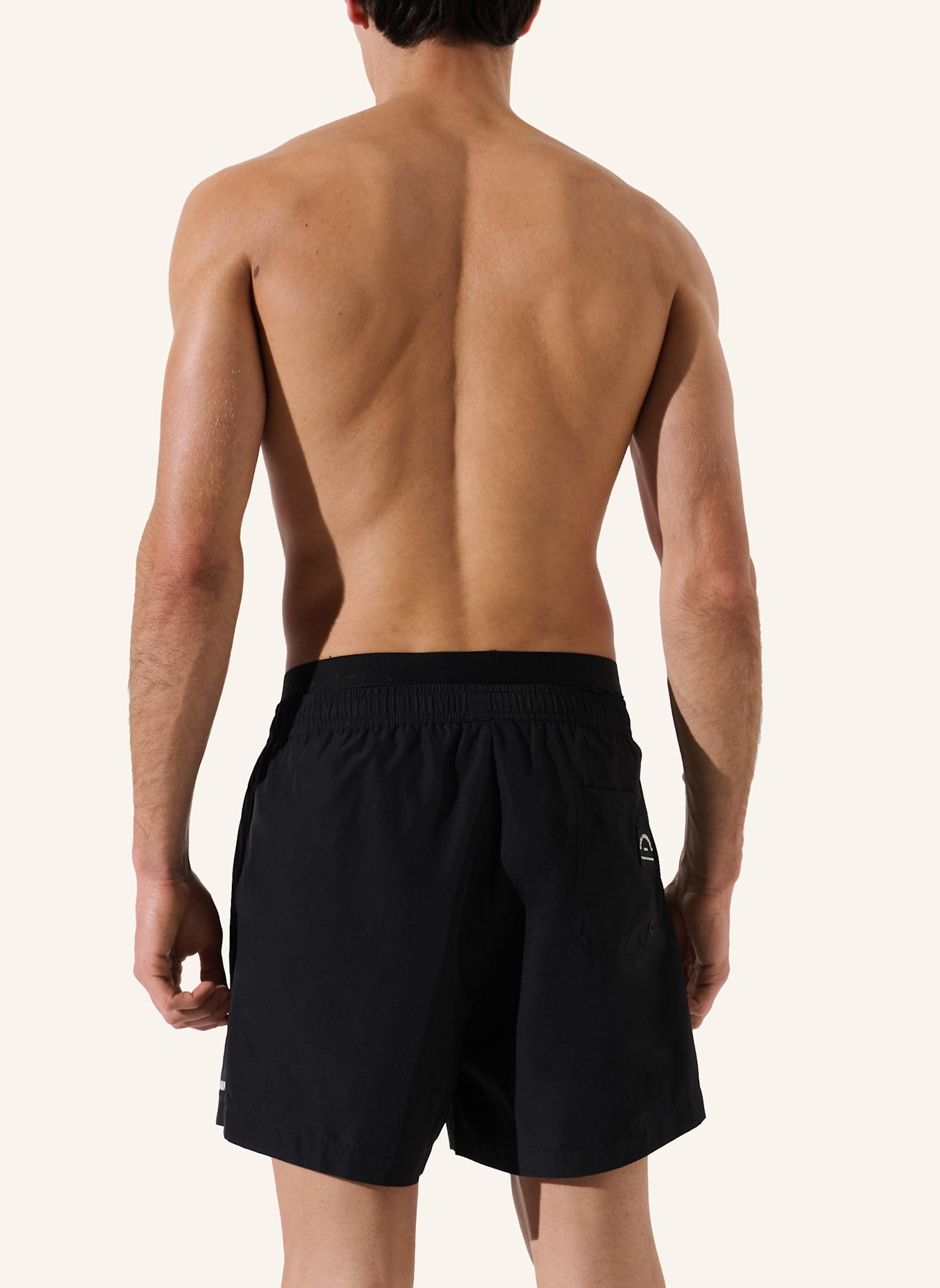 KARL LAGERFELD Badeshorts: SCHWARZ