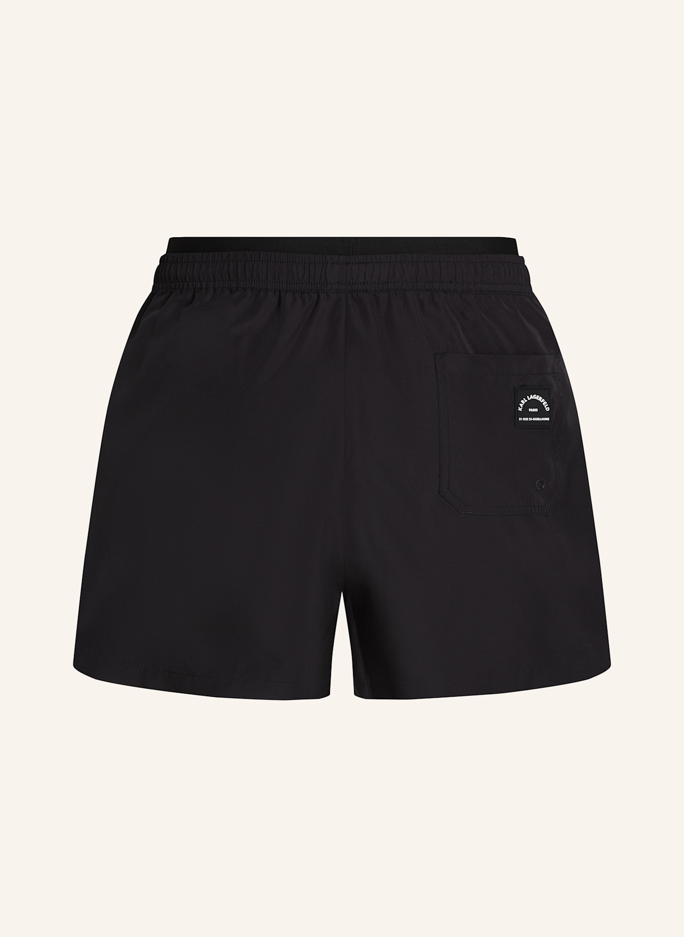 KARL LAGERFELD Badeshorts: SCHWARZ