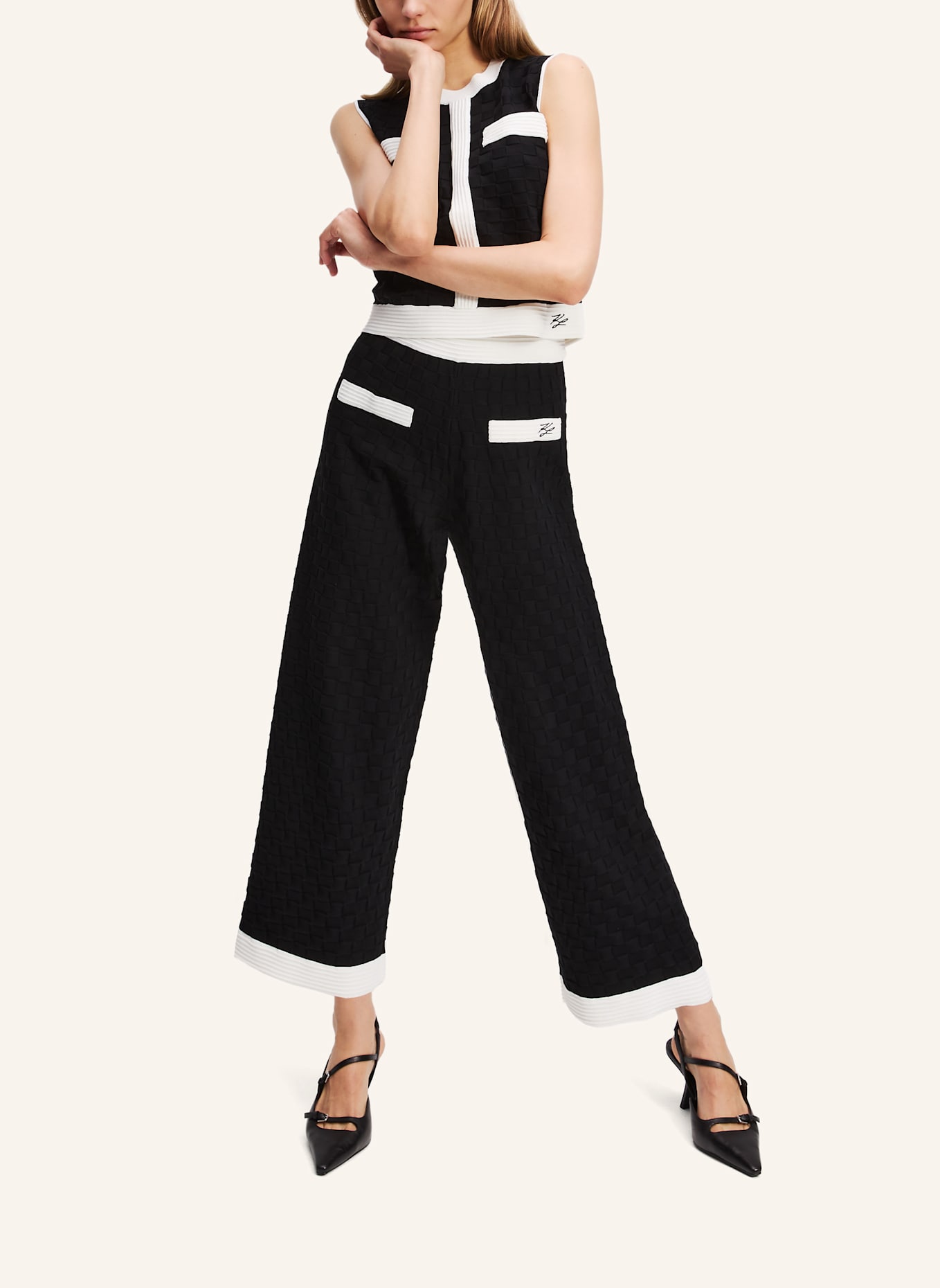 KARL LAGERFELD Hose: SCHWARZ