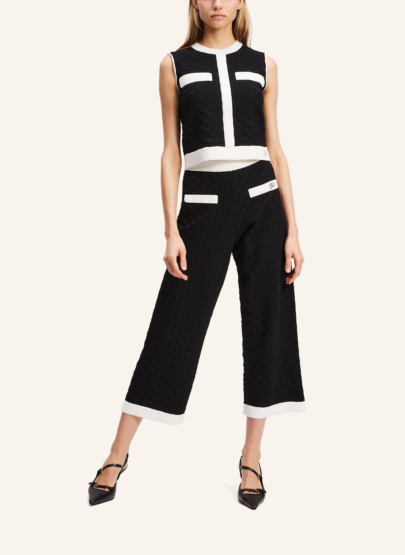 KARL LAGERFELD Hose: SCHWARZ