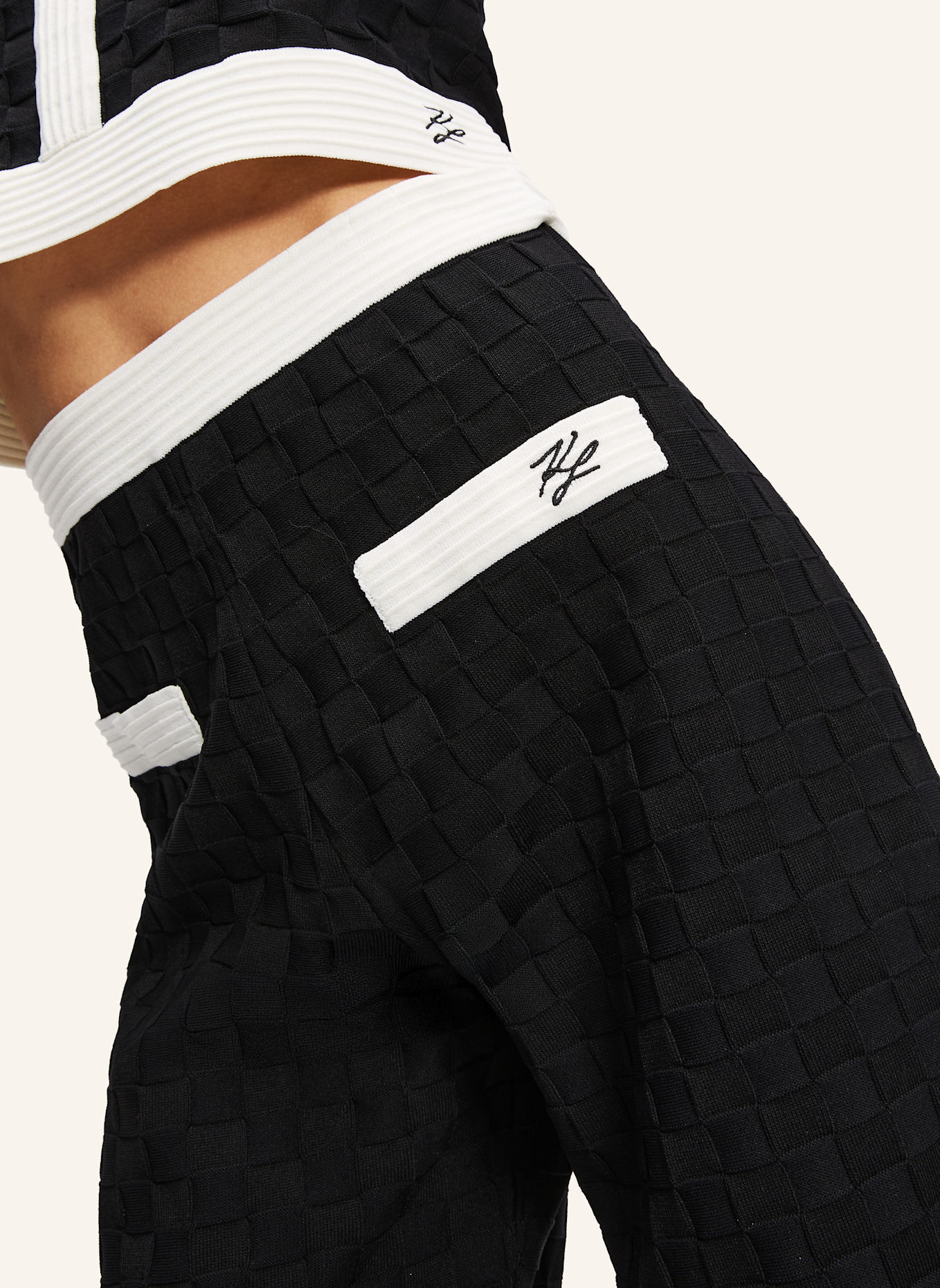 KARL LAGERFELD Hose: SCHWARZ
