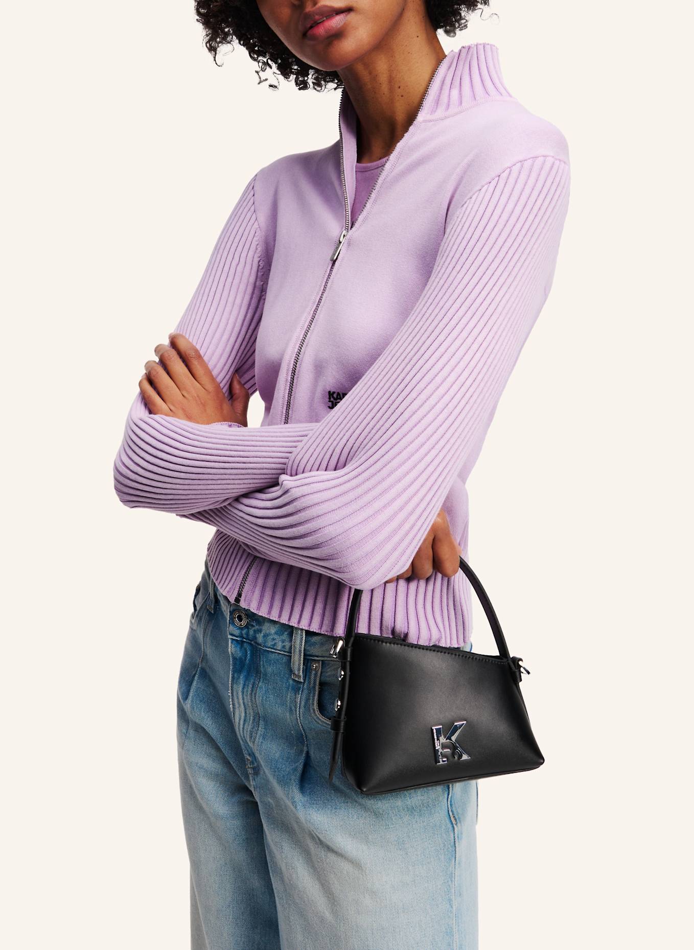 KARL LAGERFELD JEANS Umhängetasche: SCHWARZ