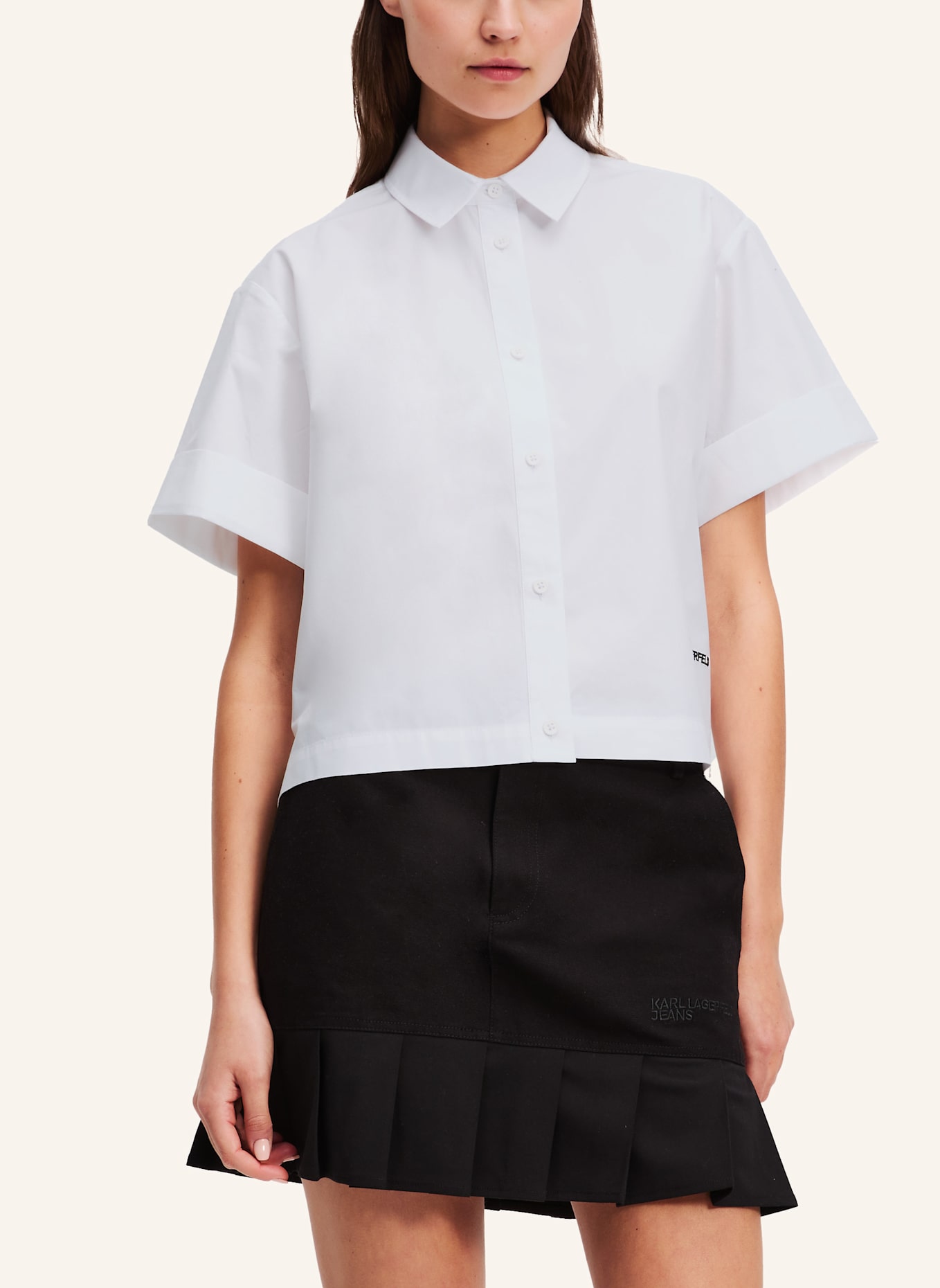 KARL LAGERFELD JEANS Bluse: WEISS