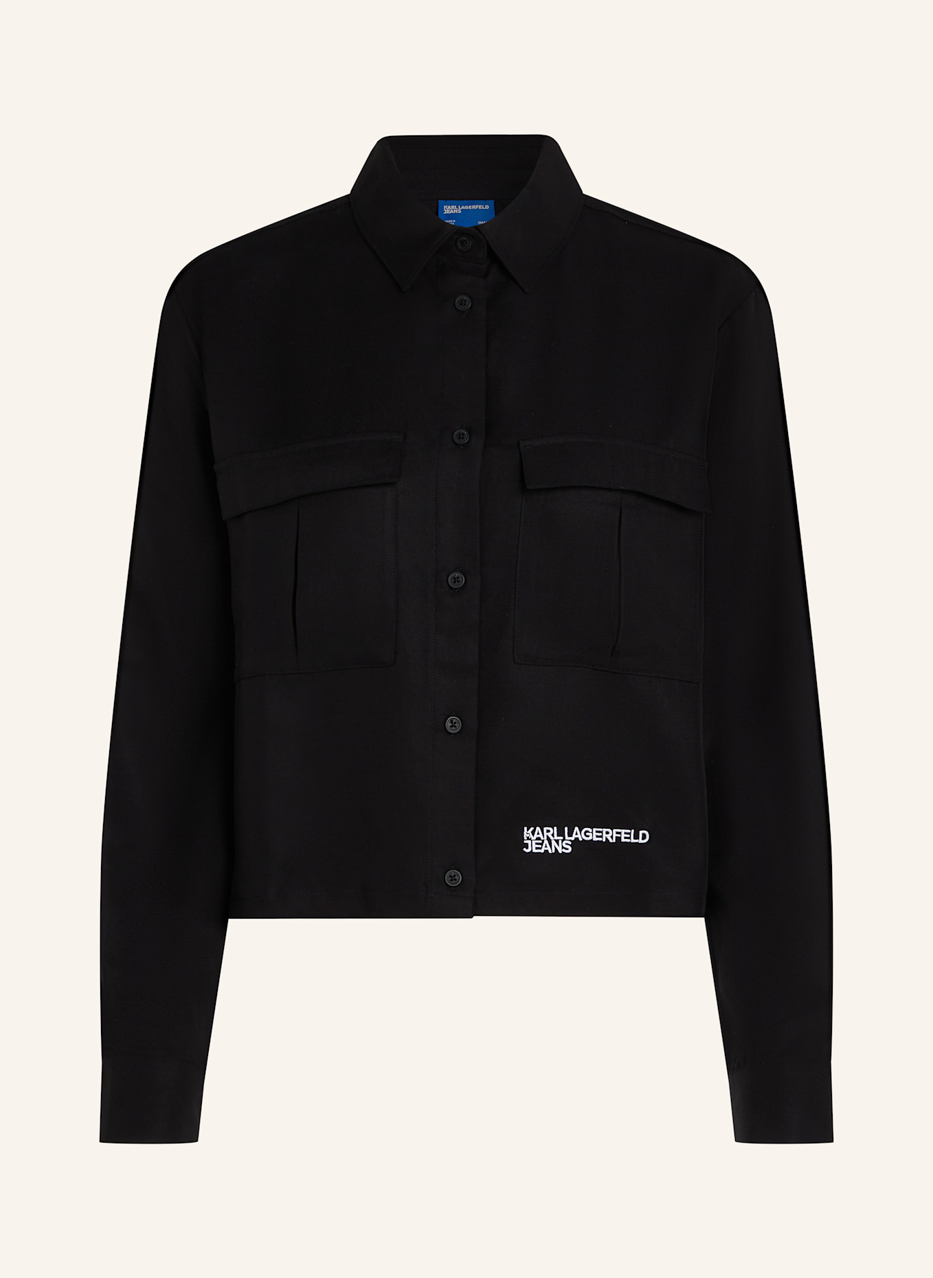 KARL LAGERFELD JEANS Bluse: SCHWARZ