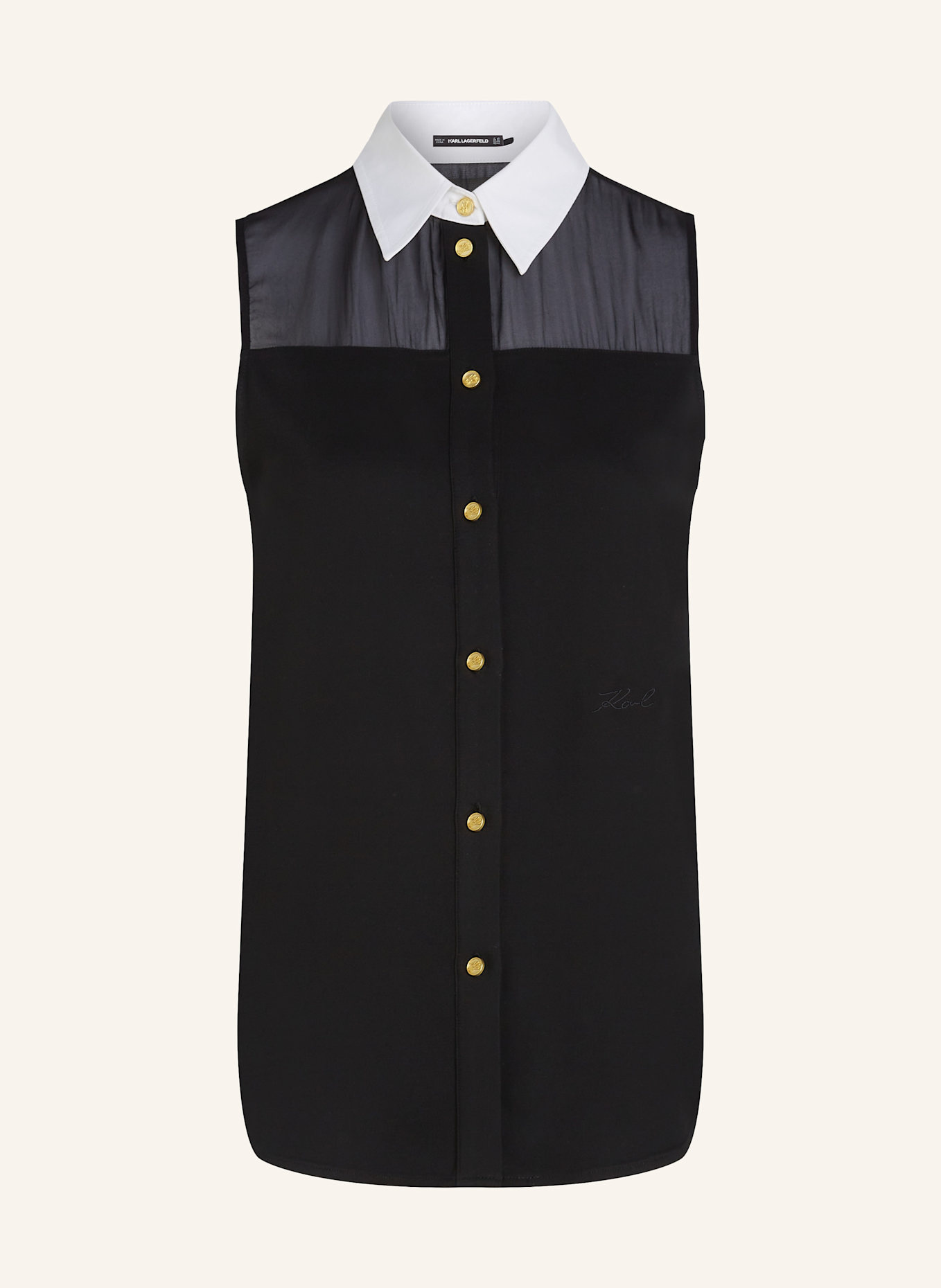 KARL LAGERFELD Bluse: SCHWARZ