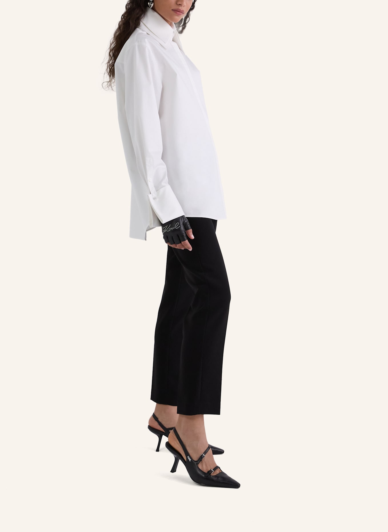 KARL LAGERFELD Bluse: WEISS