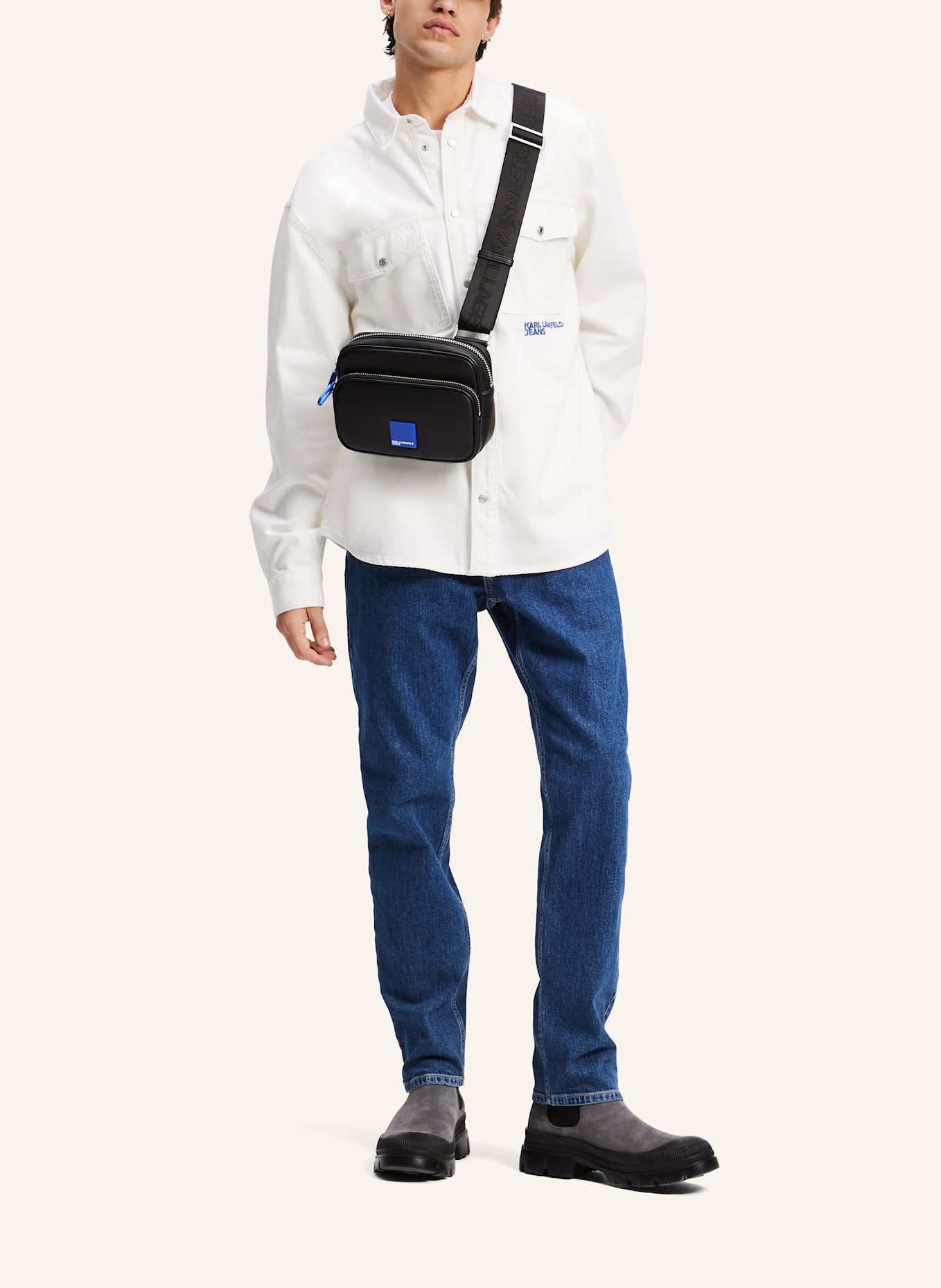 KARL LAGERFELD JEANS Hemd: WEISS