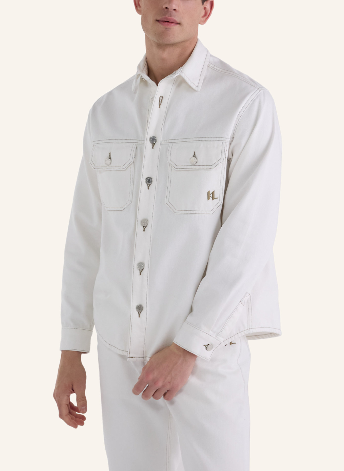 KARL LAGERFELD Hemd: BEIGE