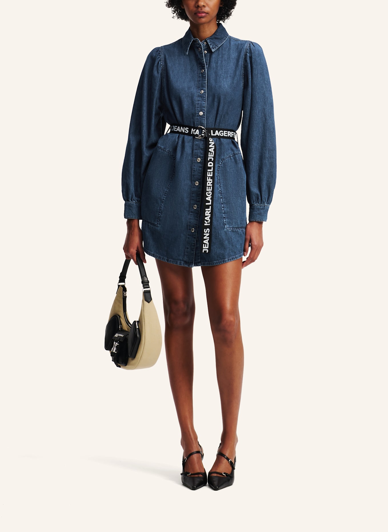 KARL LAGERFELD JEANS Kleid: DUNKELBLAU