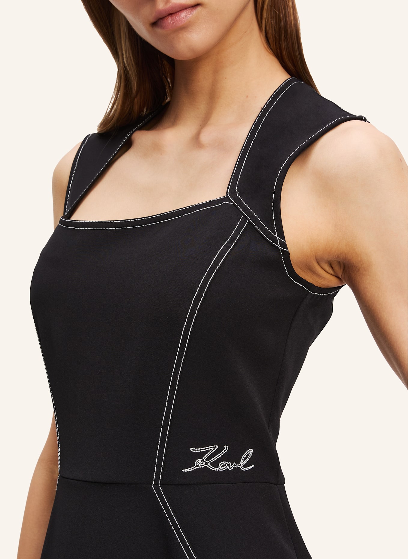 KARL LAGERFELD Kleid: SCHWARZ