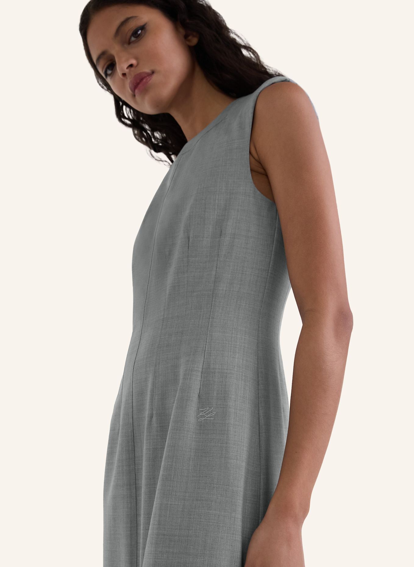 KARL LAGERFELD Kleid: GRAU