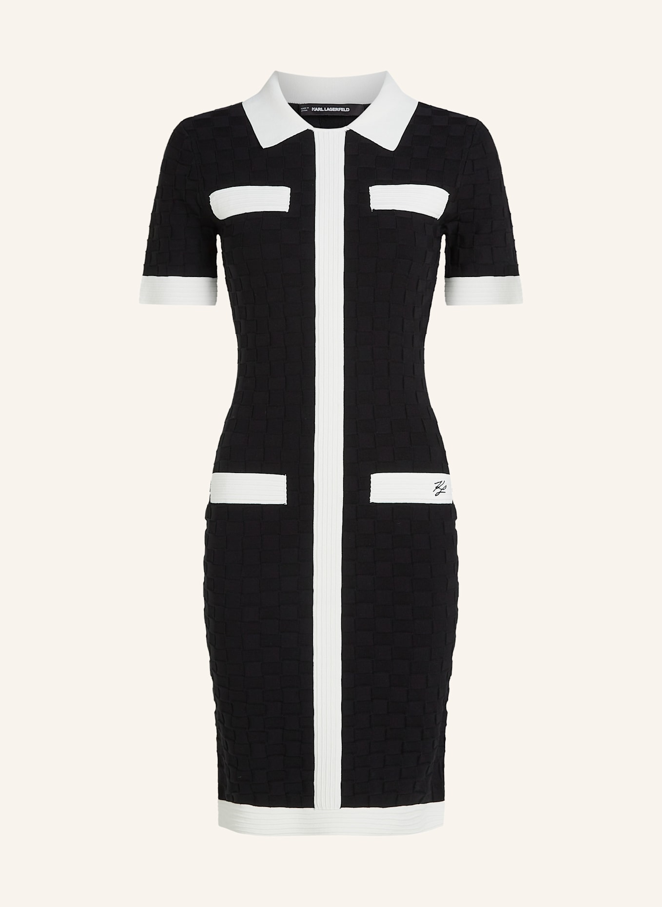KARL LAGERFELD Kleid: SCHWARZ