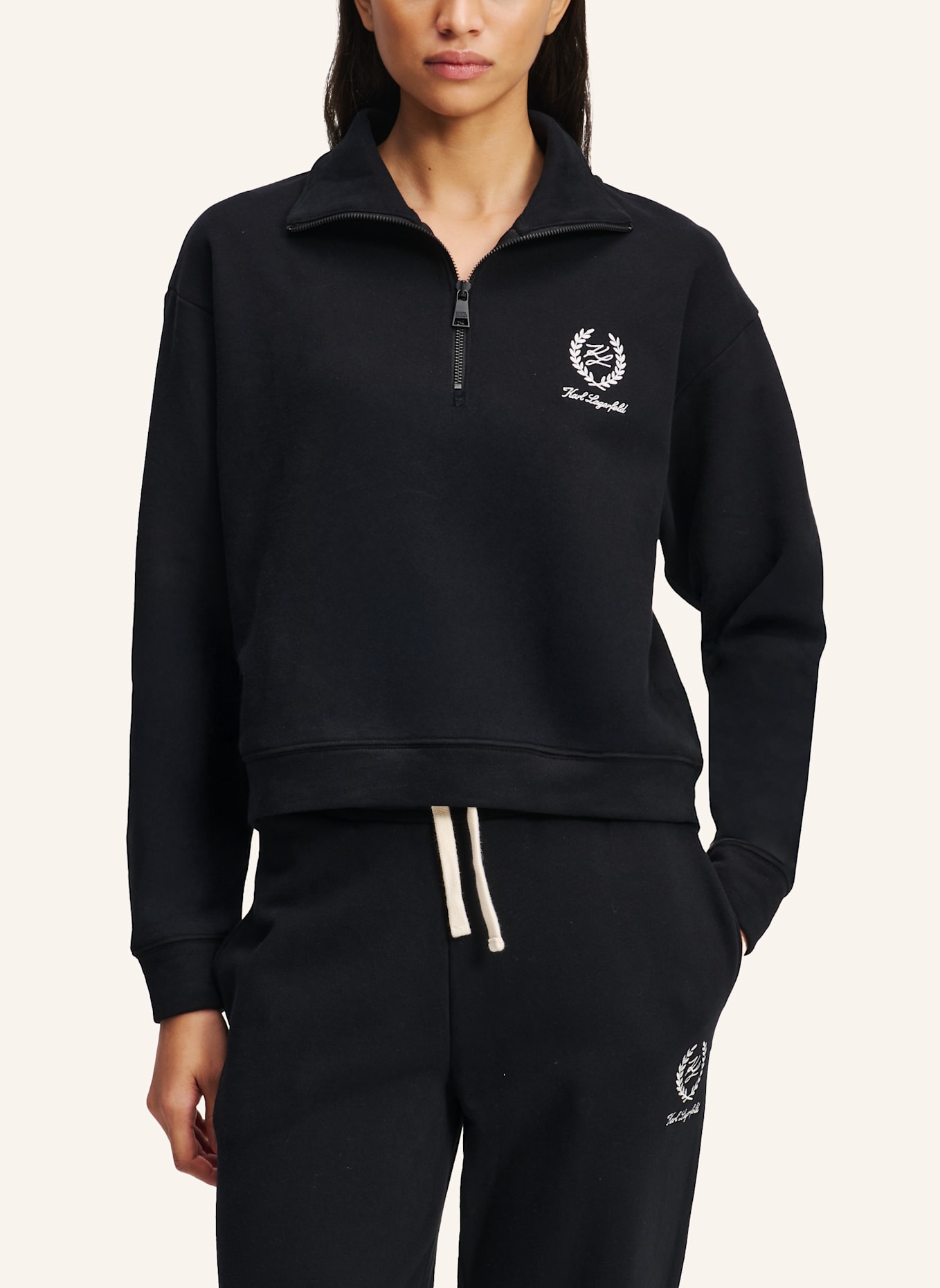 KARL LAGERFELD Top: SCHWARZ