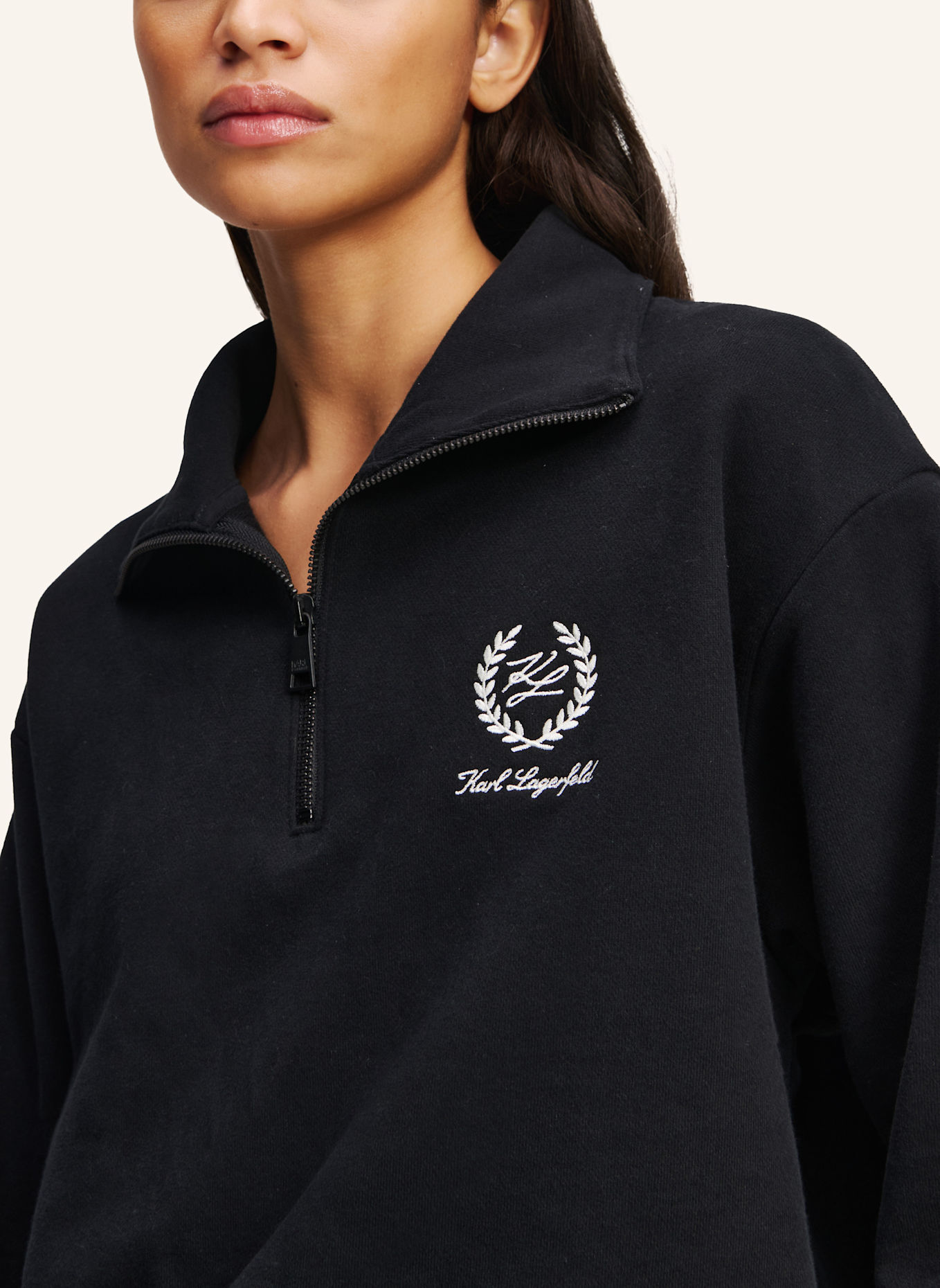 KARL LAGERFELD Top: SCHWARZ