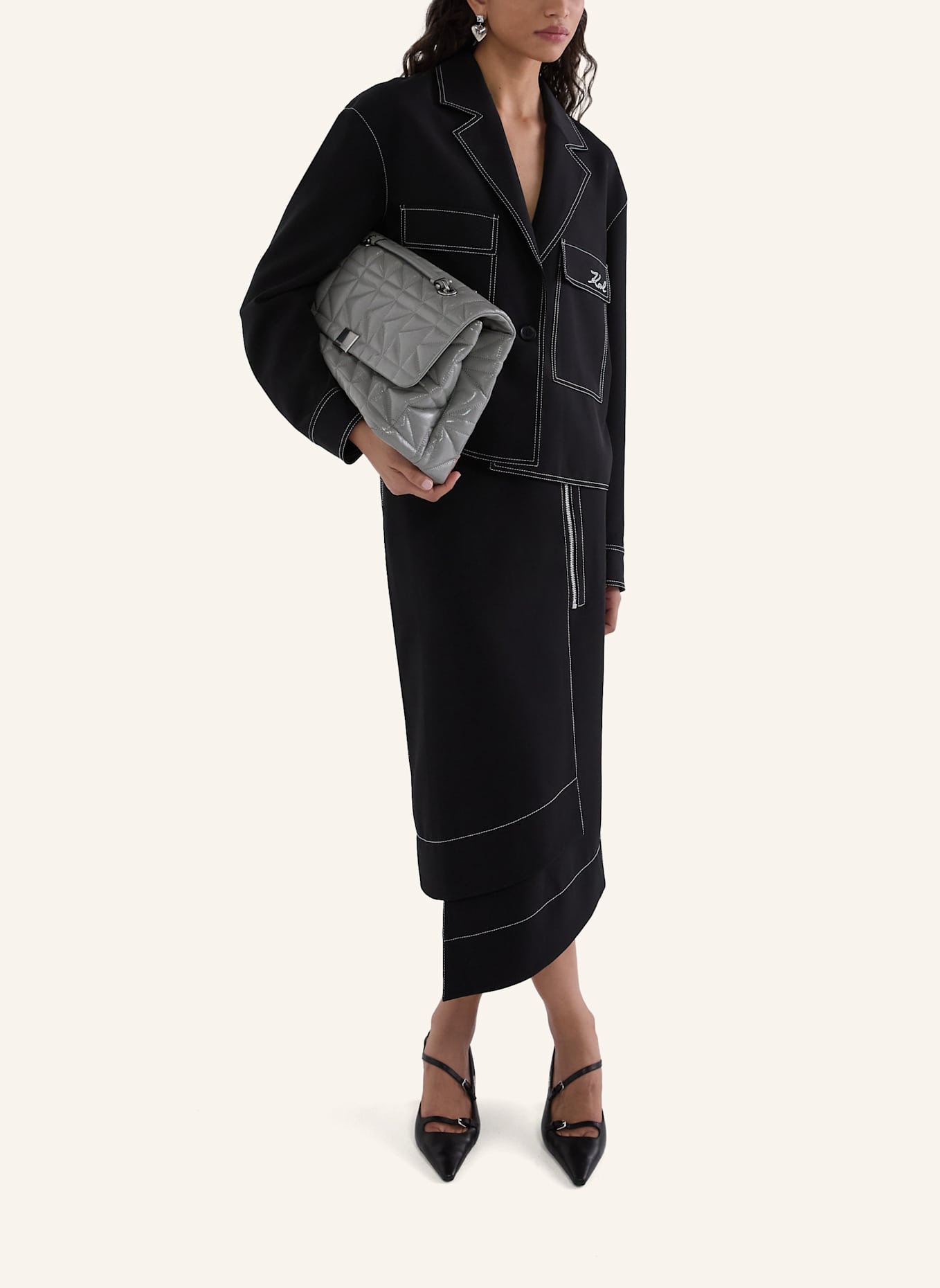 KARL LAGERFELD Blazer: SCHWARZ