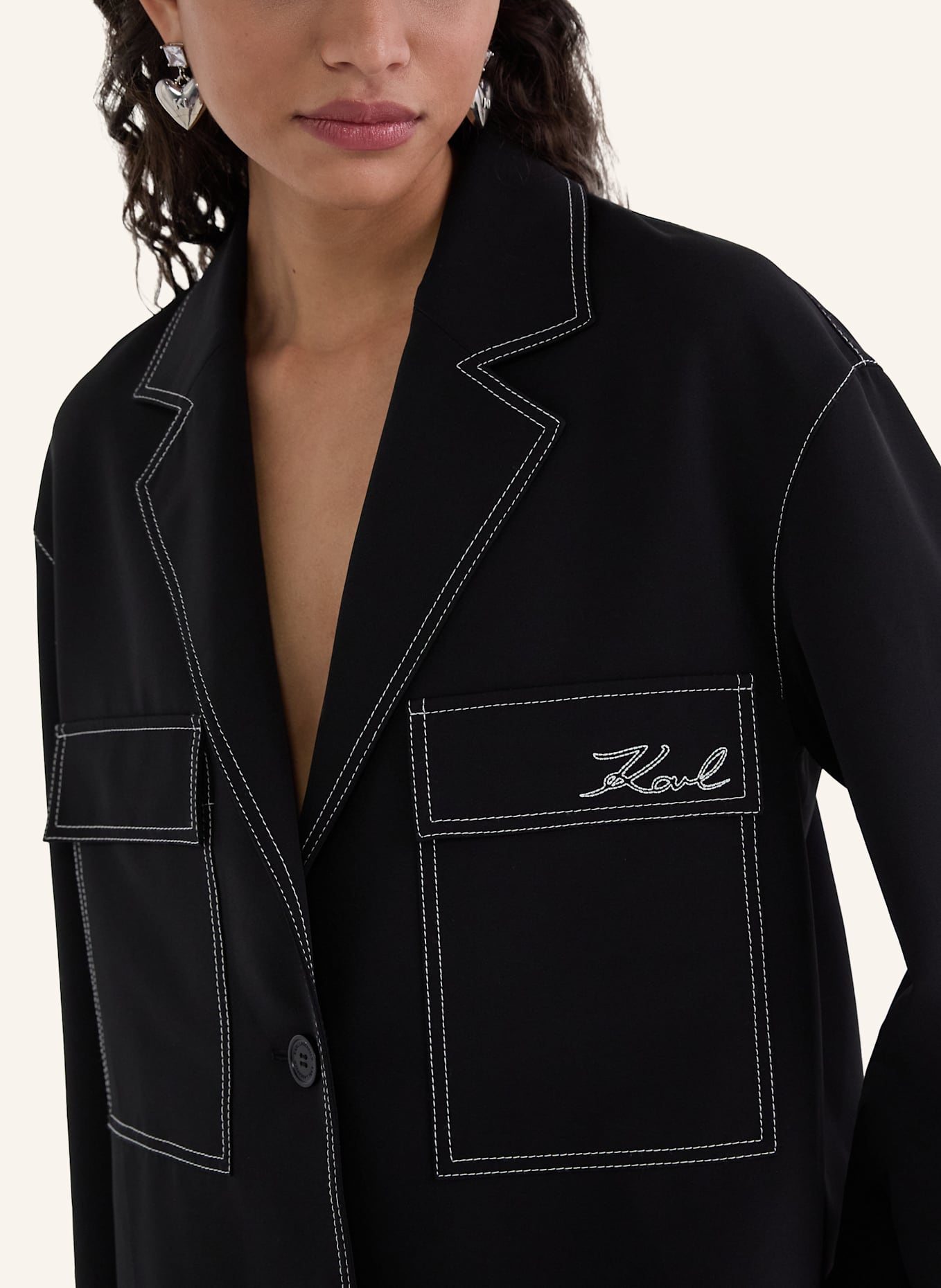 KARL LAGERFELD Blazer: SCHWARZ