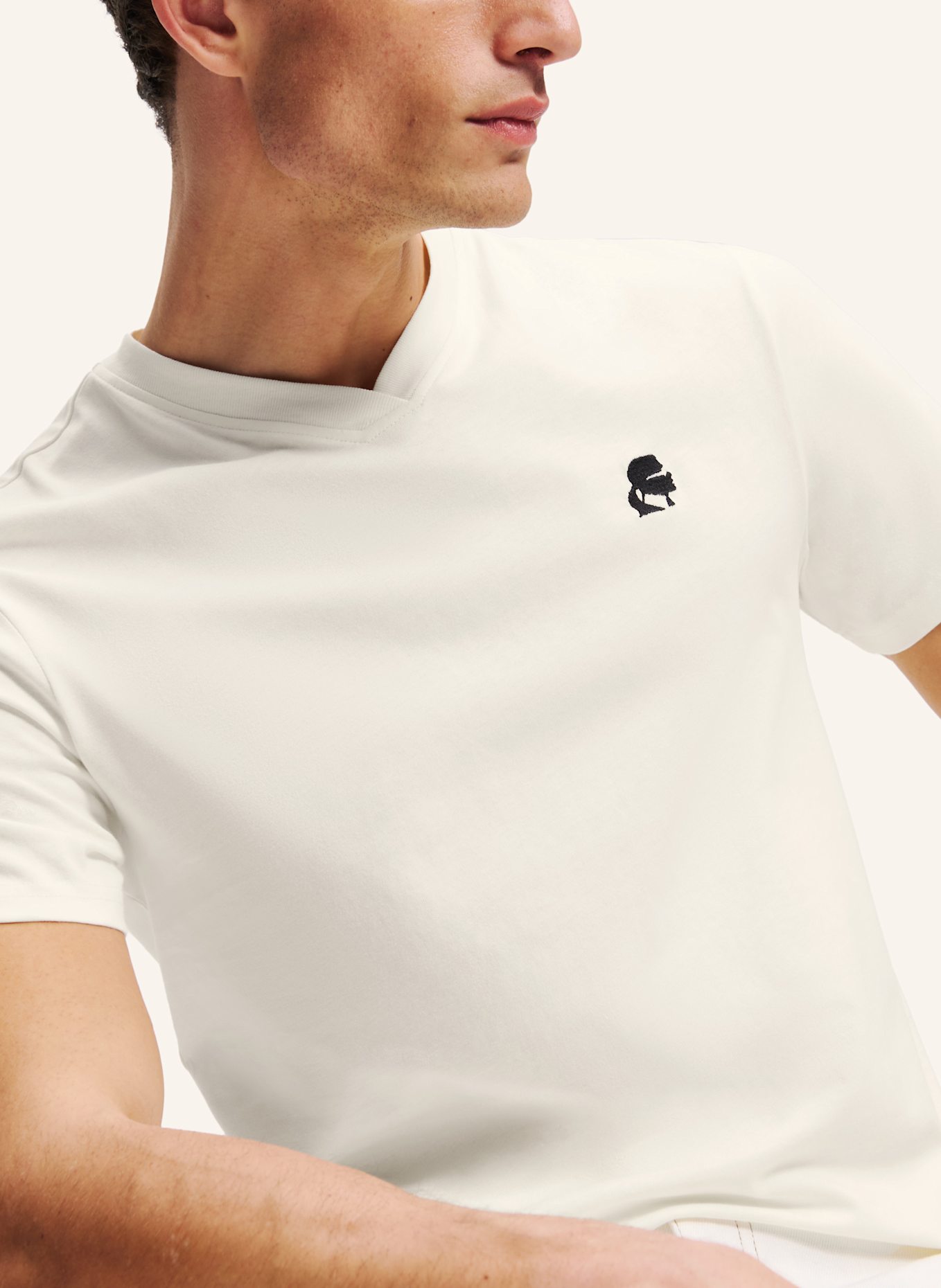 KARL LAGERFELD T-shirt: BEIGE