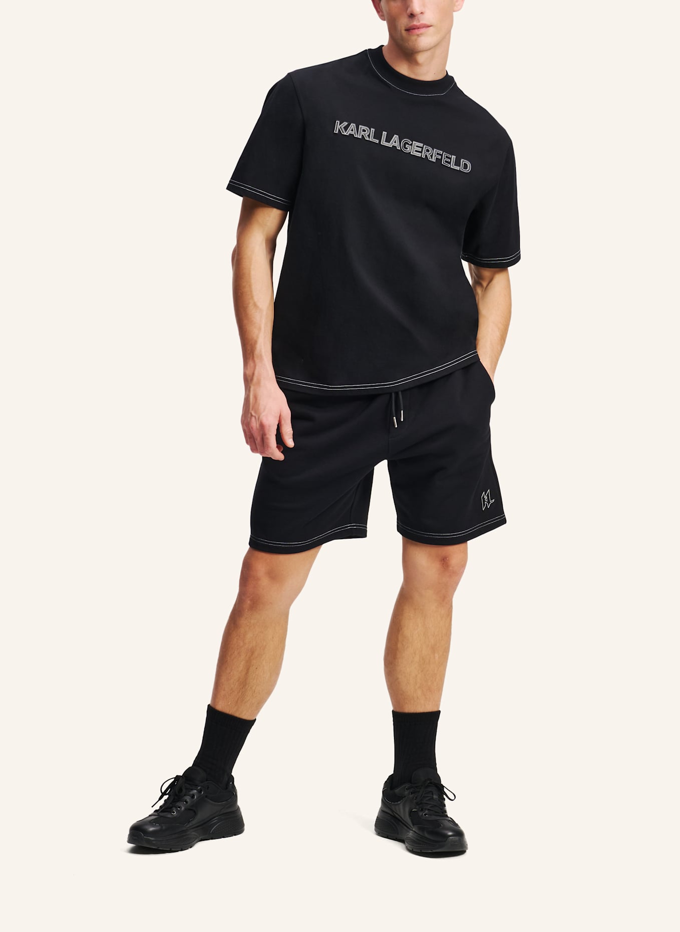 KARL LAGERFELD T-shirt: SCHWARZ