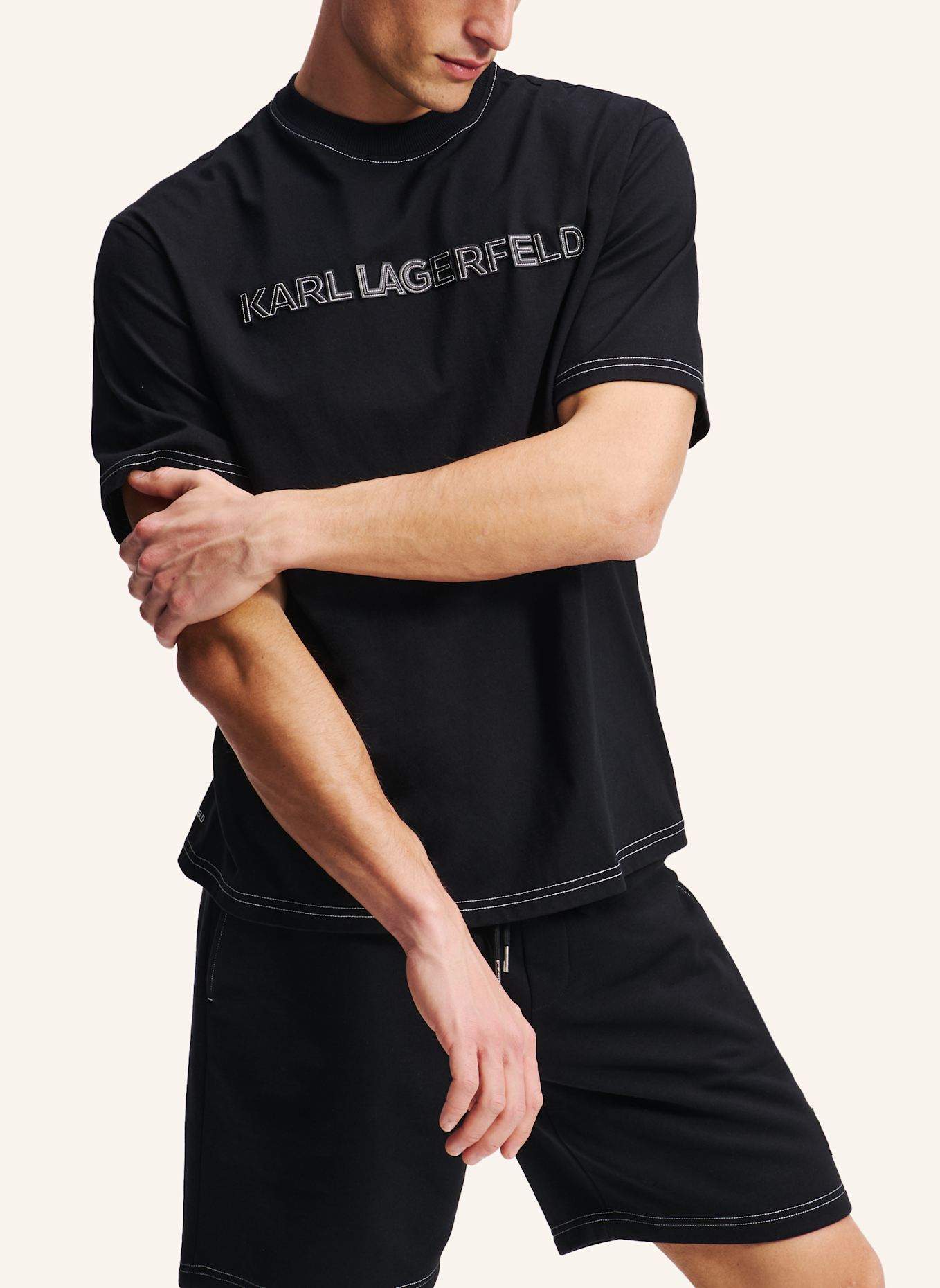 KARL LAGERFELD T-shirt: SCHWARZ