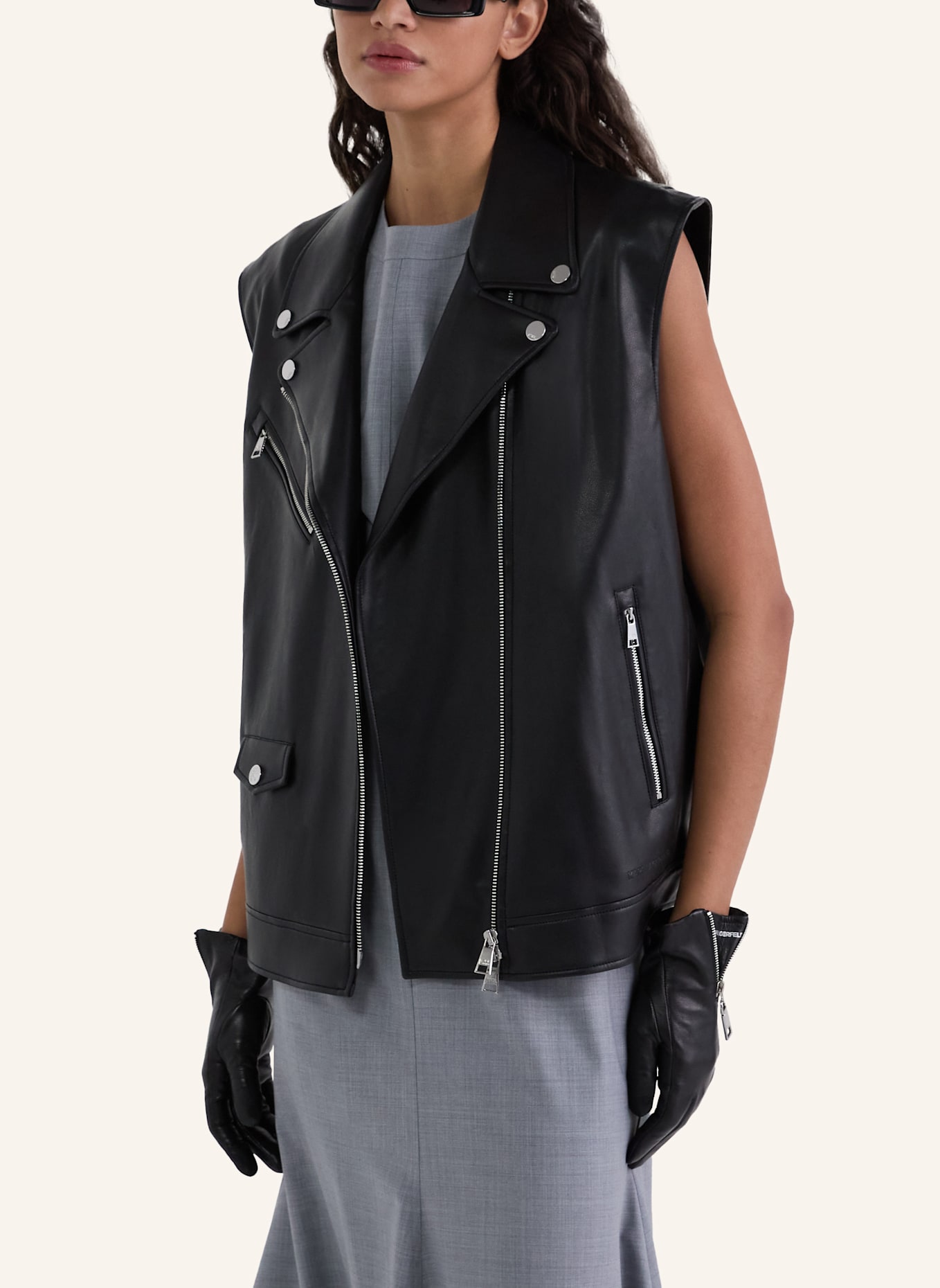 KARL LAGERFELD Weste: SCHWARZ