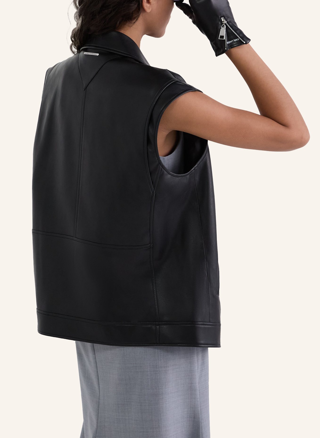 KARL LAGERFELD Weste: SCHWARZ