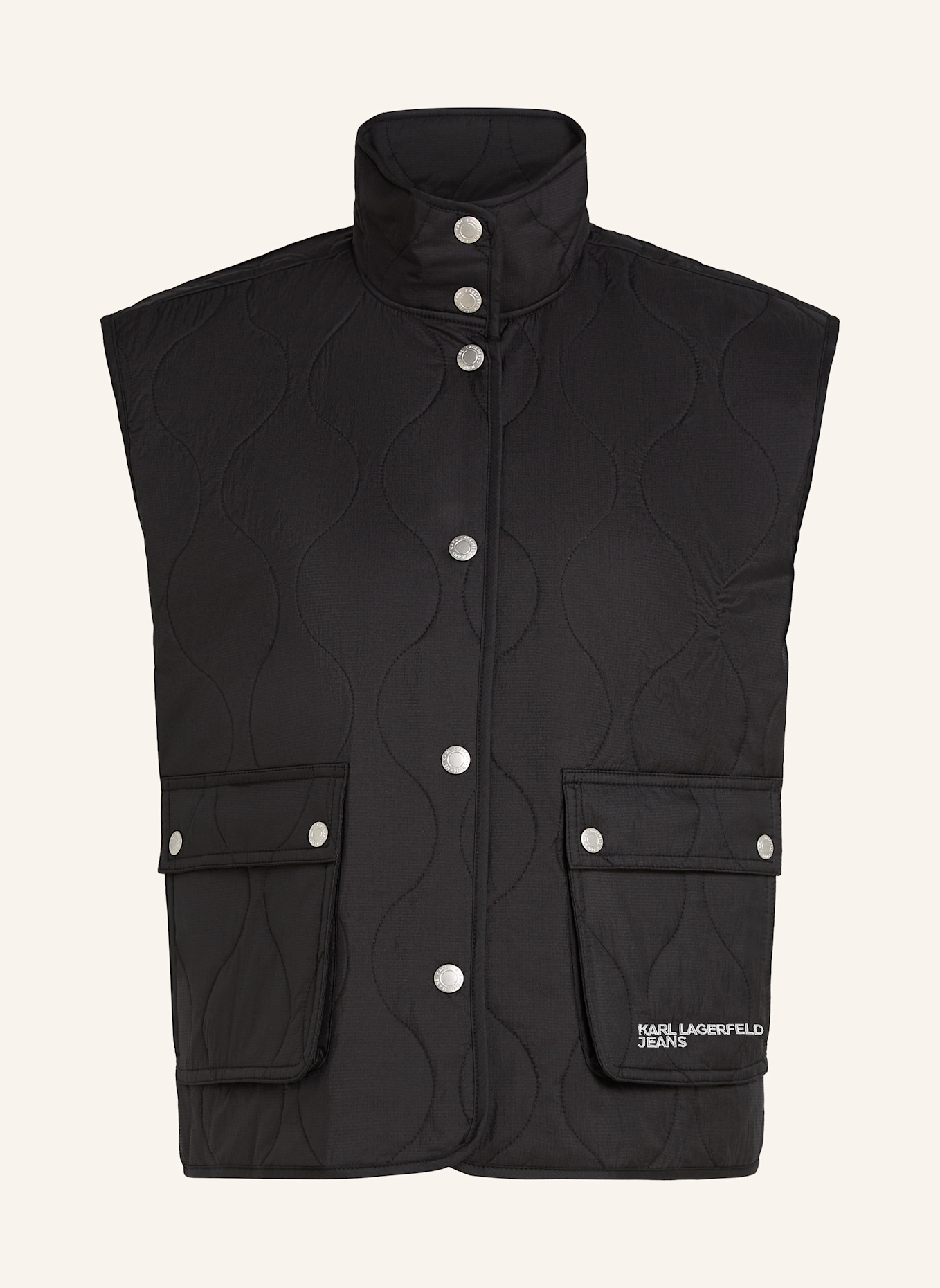 KARL LAGERFELD JEANS Weste: SCHWARZ