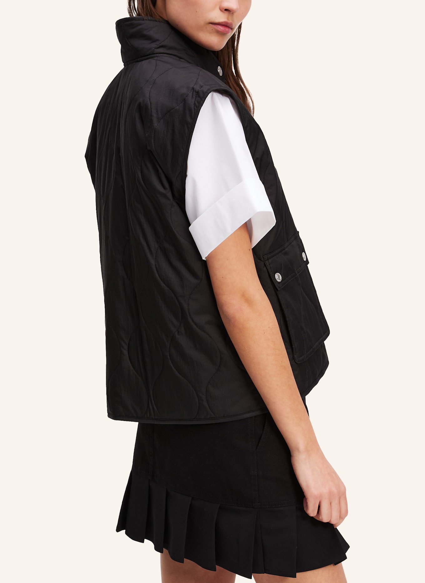 KARL LAGERFELD JEANS Weste: SCHWARZ