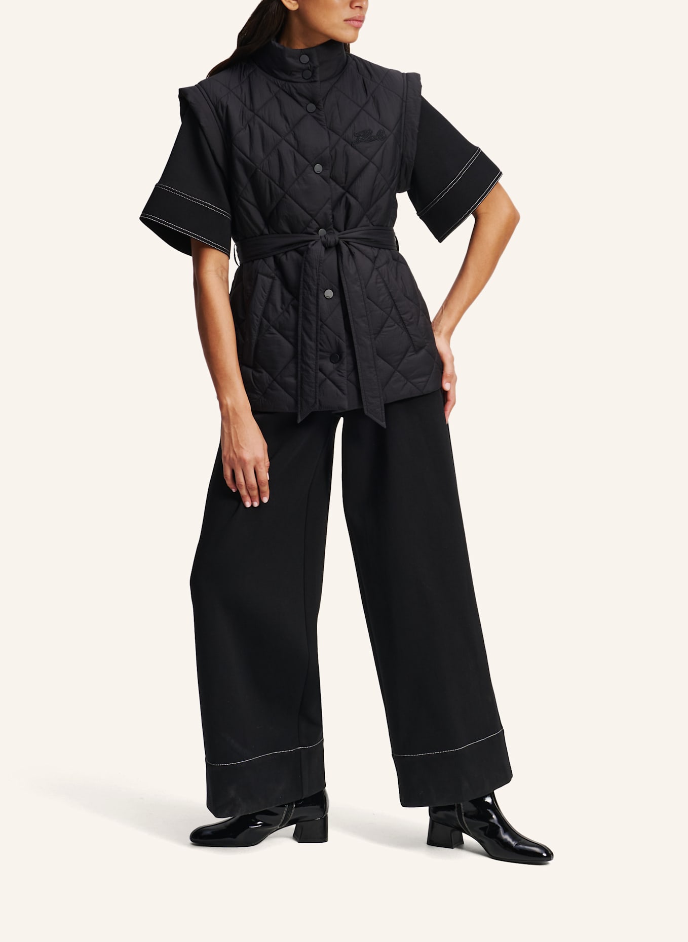 KARL LAGERFELD Weste: SCHWARZ