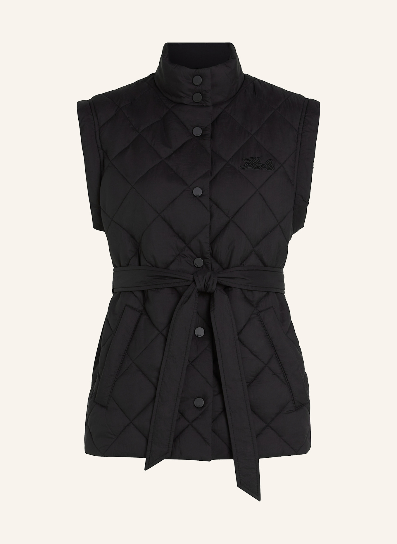 KARL LAGERFELD Weste: SCHWARZ