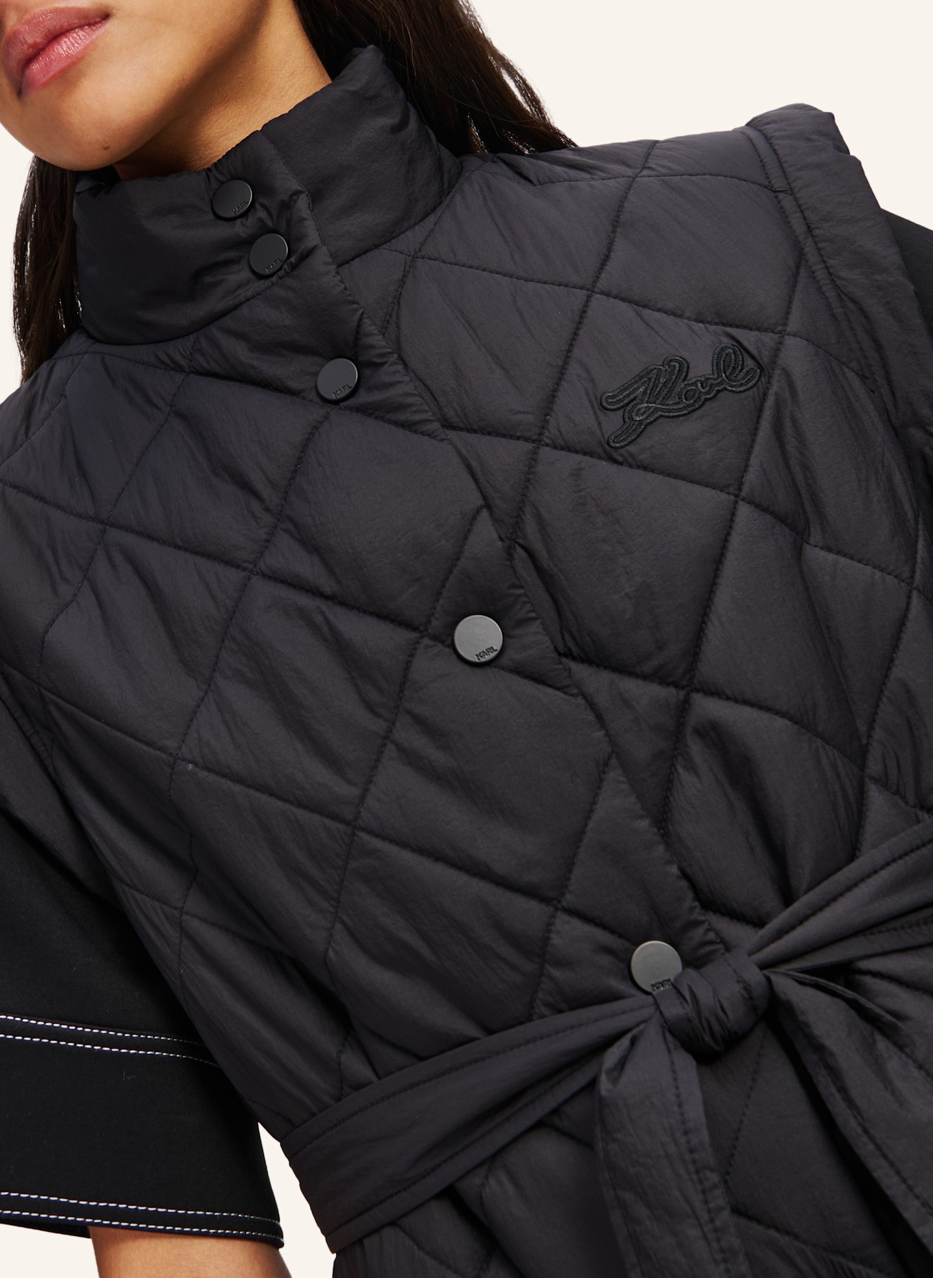 KARL LAGERFELD Weste: SCHWARZ