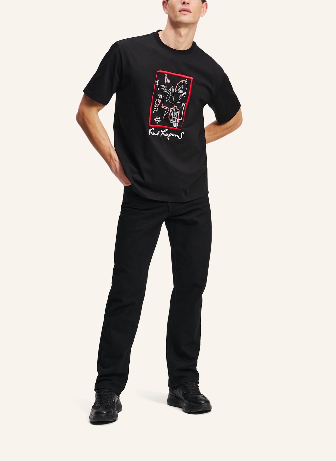 KARL LAGERFELD T-shirt: SCHWARZ