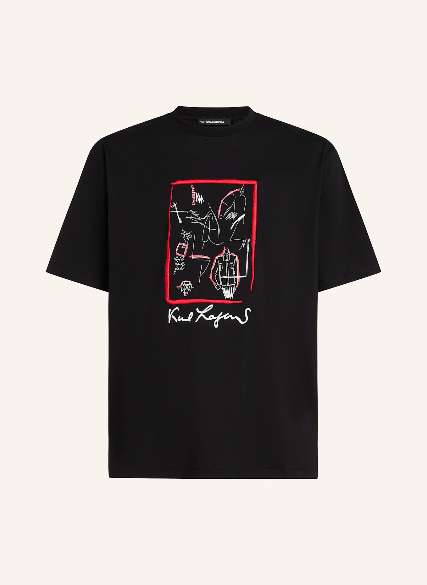 KARL LAGERFELD T-shirt: SCHWARZ