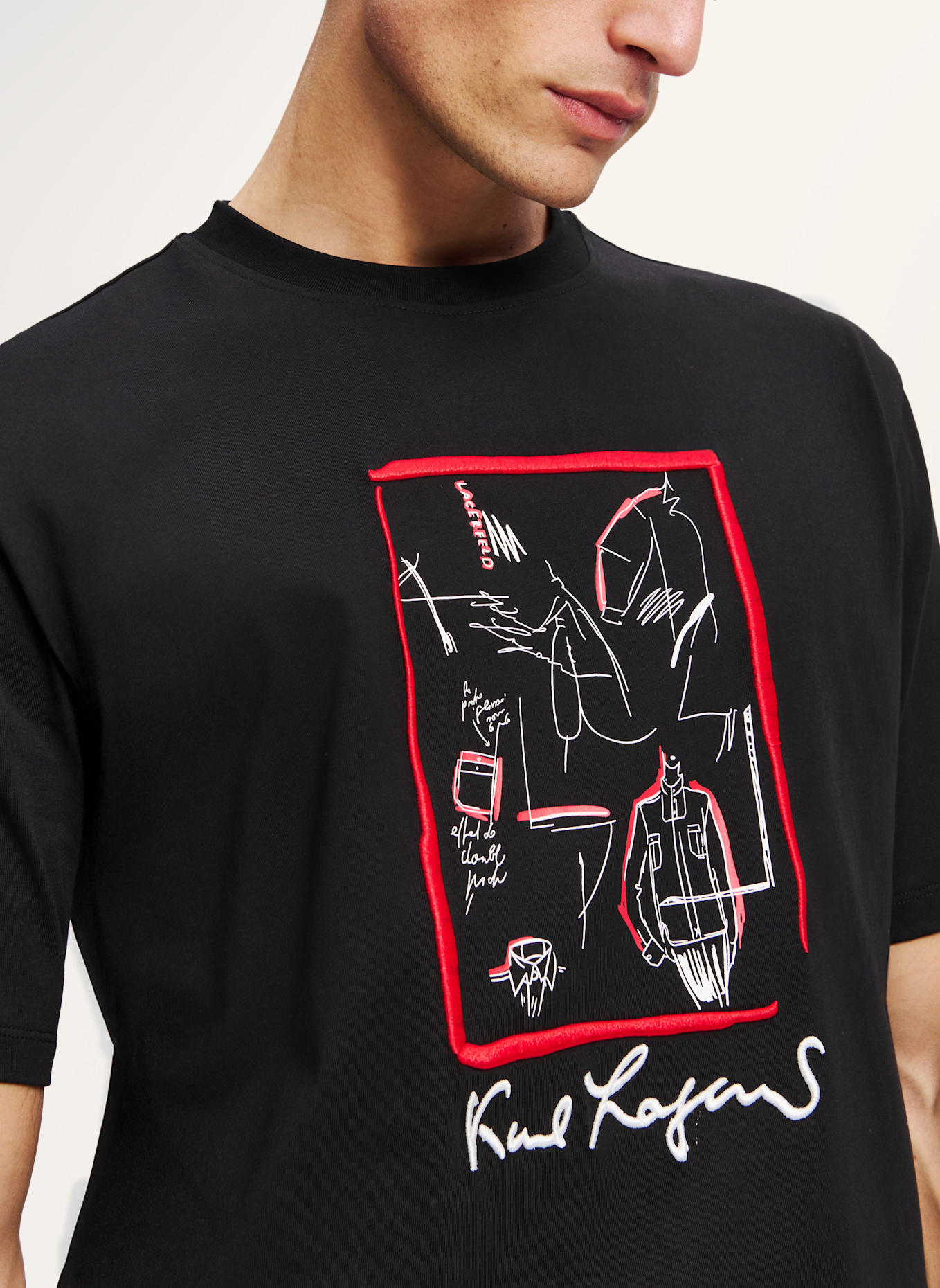KARL LAGERFELD T-shirt: SCHWARZ
