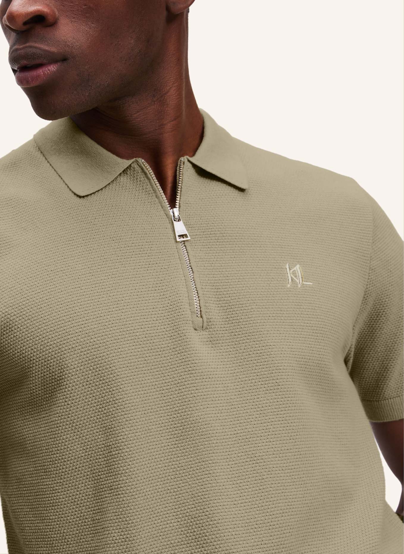 KARL LAGERFELD Poloshirt: KHAKI